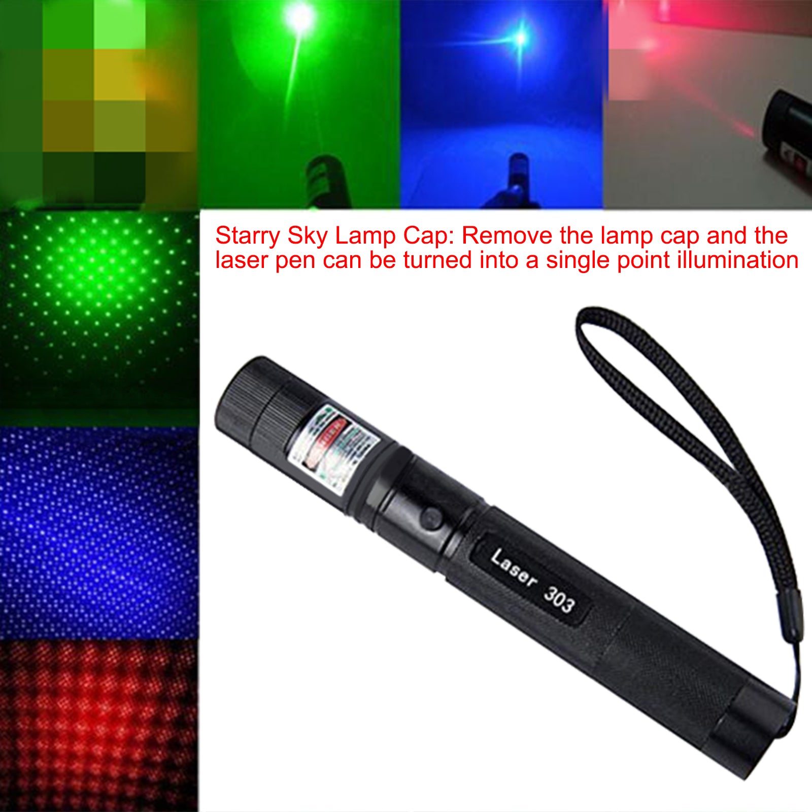 650nm Red Laser Pointer Pen Visible Beam Light Lazer + 18650 + Charger