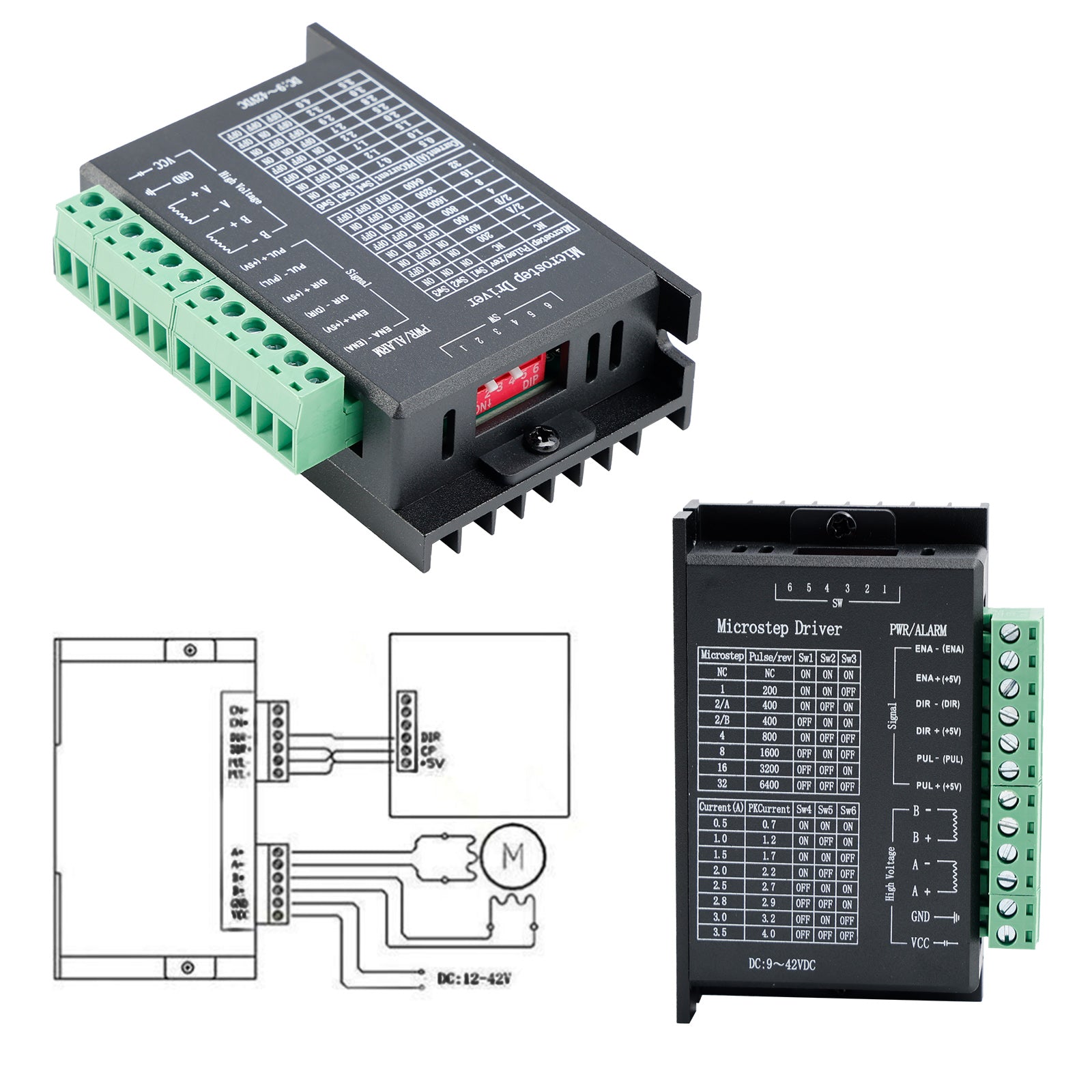 محرك متدرج سائق TB6600 4A DC9-40V لمحرك Nema 17 Nema 23 42/57/86