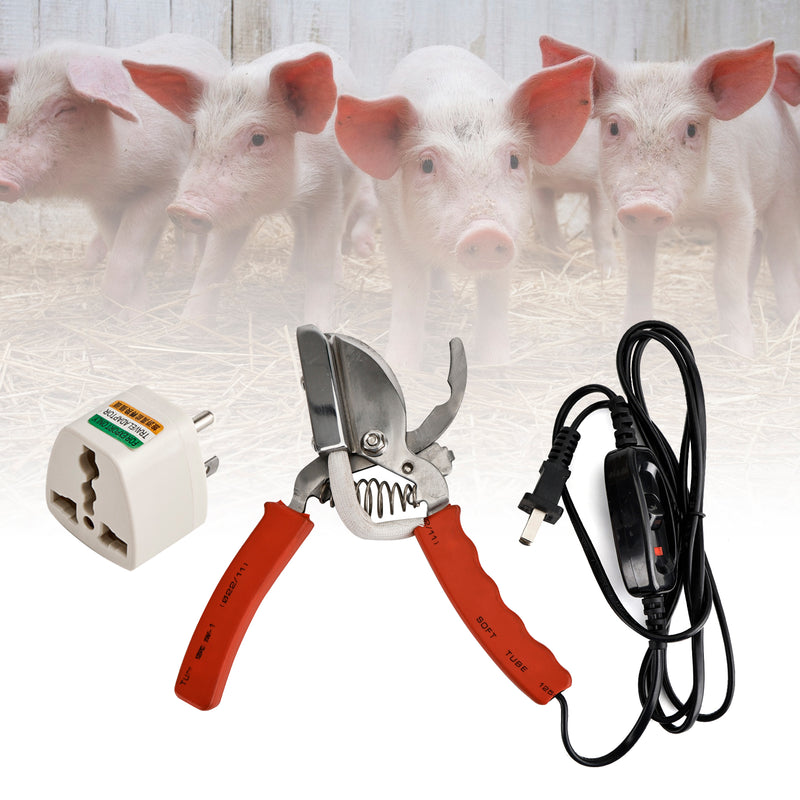 Herramienta de corte de cola de perro, cerdo, oveja, cachorro, cortador eléctrico de cola de ganado