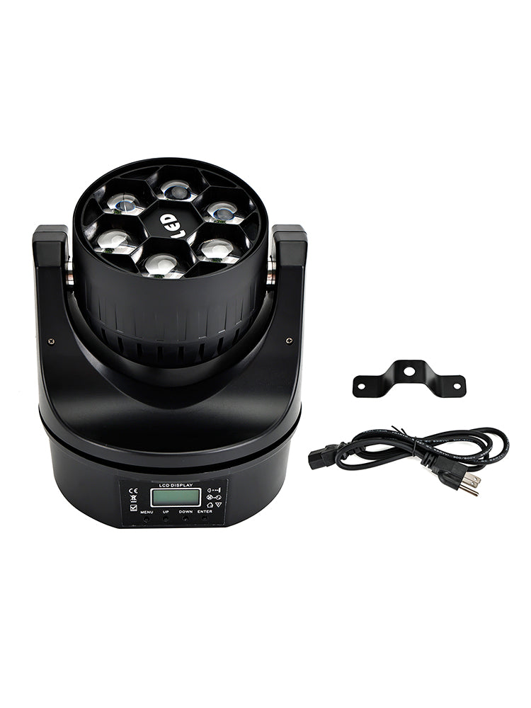 6*15W Bee Eyes LED RGBW haz cabeza móvil Disco DJ Fiesta efecto luz de escenario