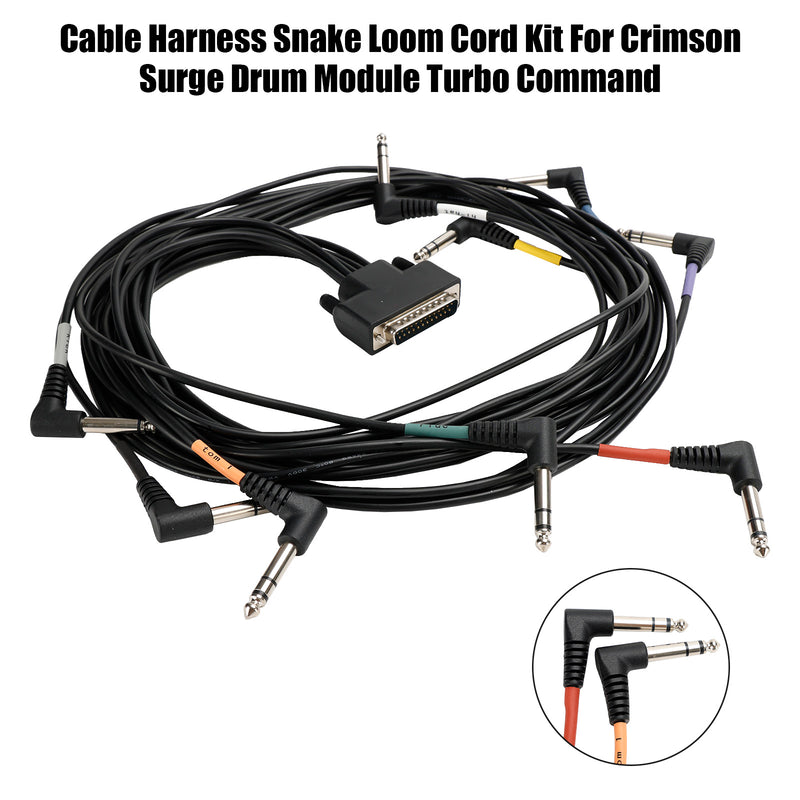 Cable Harness Snake Loom Cord Kit For Crimson Surge Drum Module Turbo Command