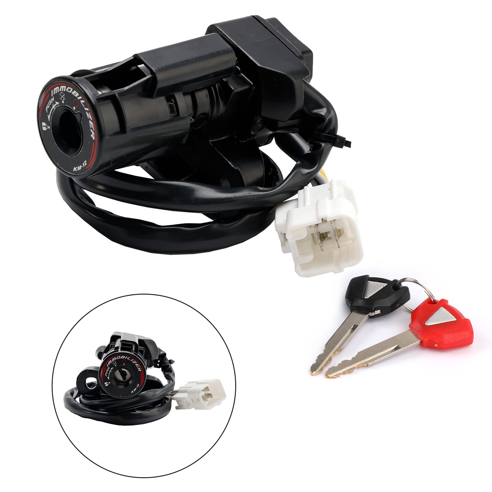 Ignition Switch w/keys Fit for Kawasaki ZX 6R 10R 14R Ninja 400R ER6N ER6F 11-19 Generic