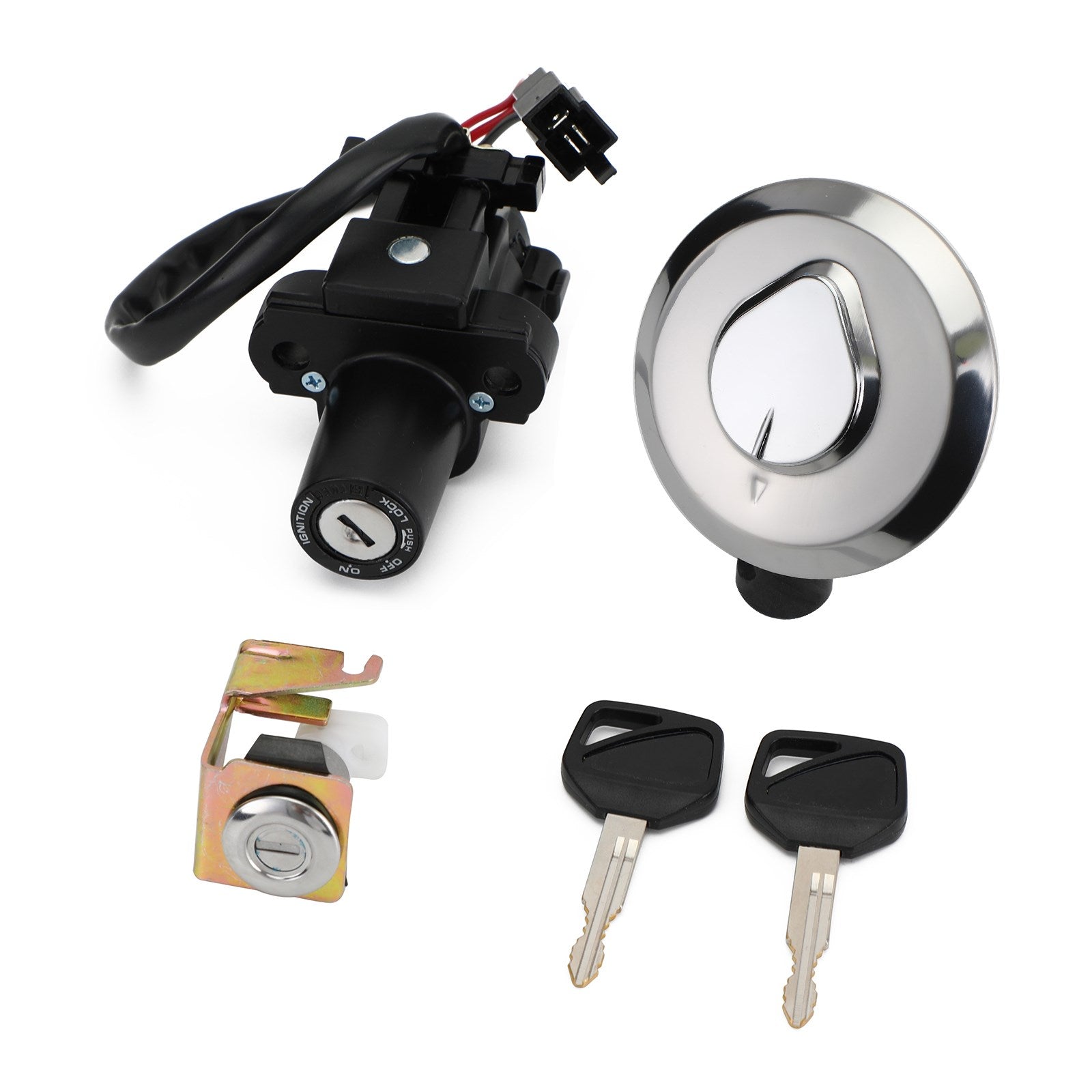 Ignition Switch Fuel Gas Cap Seat Lock Set Keys For 2001-2006 Honda XL125V Varadero Generic