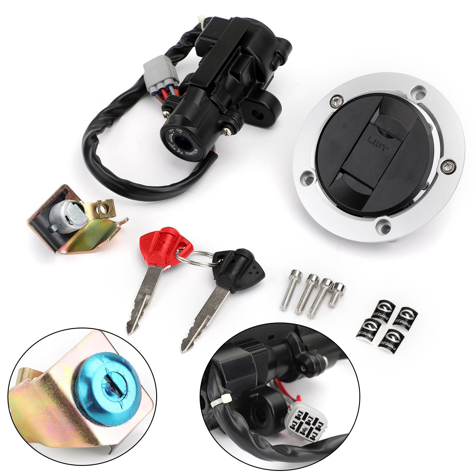 Ignition Switch Fuel Gas Cap Seat Lock Key Kit For Suzuki GSXR GSX-R 1000 05-18 Generic CA Market