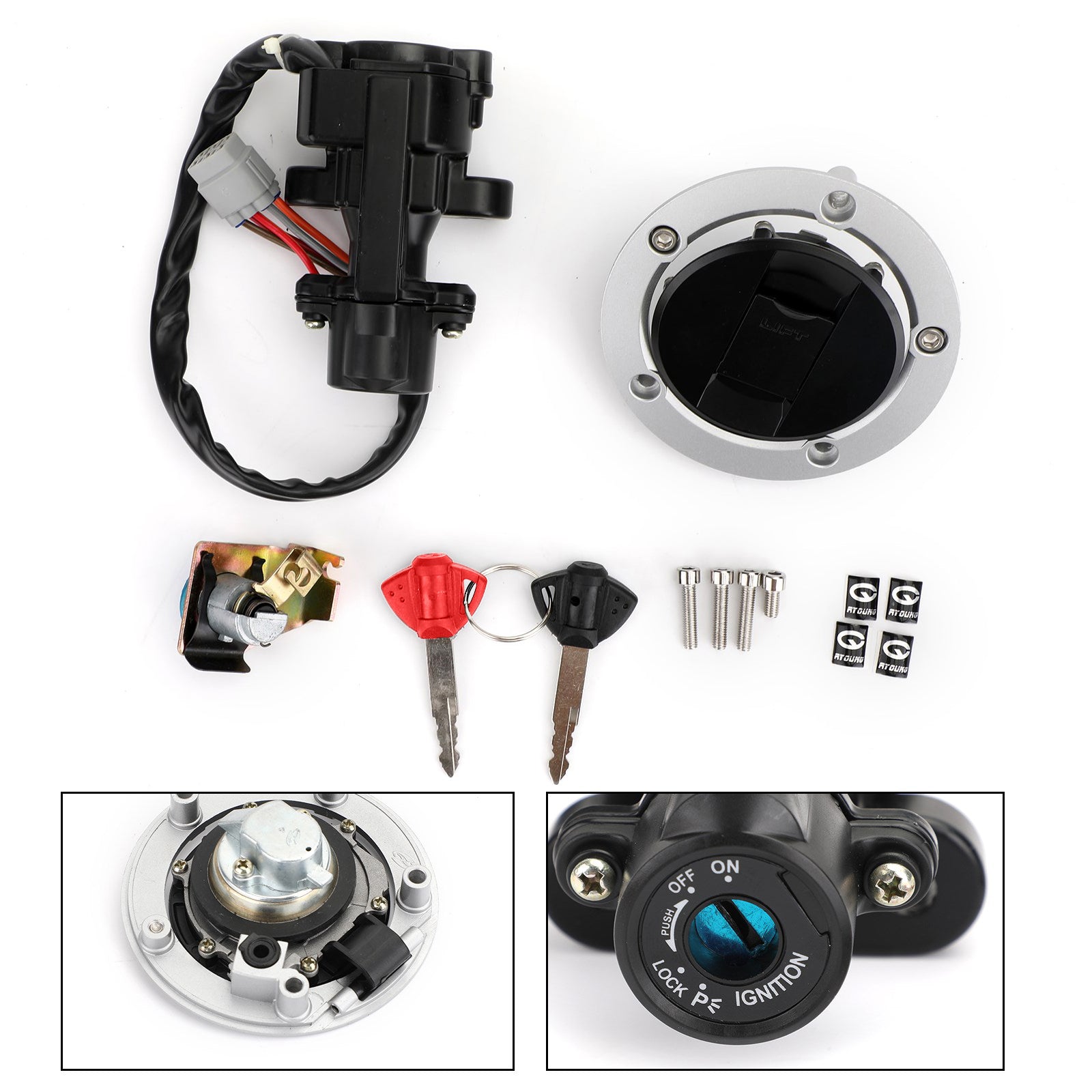 Ignition Switch Fuel Gas Cap Seat Lock Key Kit For Suzuki GSXR GSX-R 1000 05-18 Generic CA Market