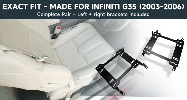 2003-2006 Infiniti G35 2X Low Profile Bracket Rail Seat Brackets Adapter