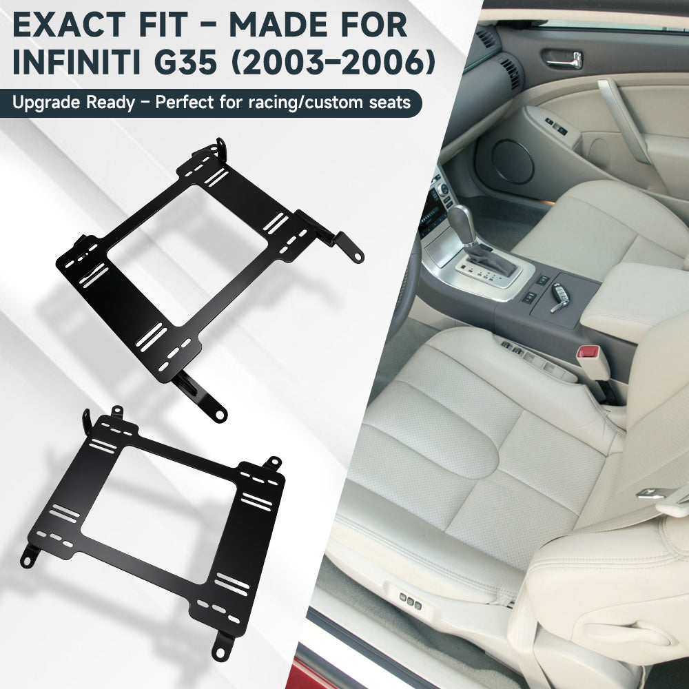 2003-2006 Infiniti G35 2X Low Profile Bracket Rail Seat Brackets Adapter