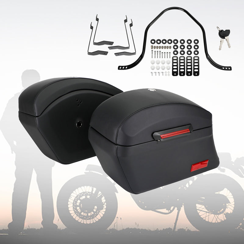 Heavy Duty Mounting Kit & Hard Bags Saddlebags For Fat Boy Softai Road King