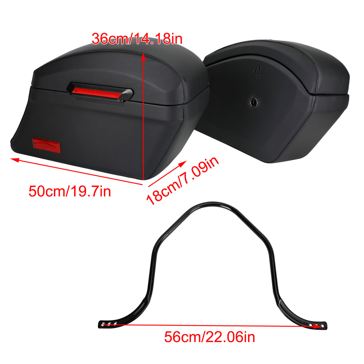 Heavy Duty Mounting Kit & Hard Bags Saddlebags For Fat Boy Softai Road King