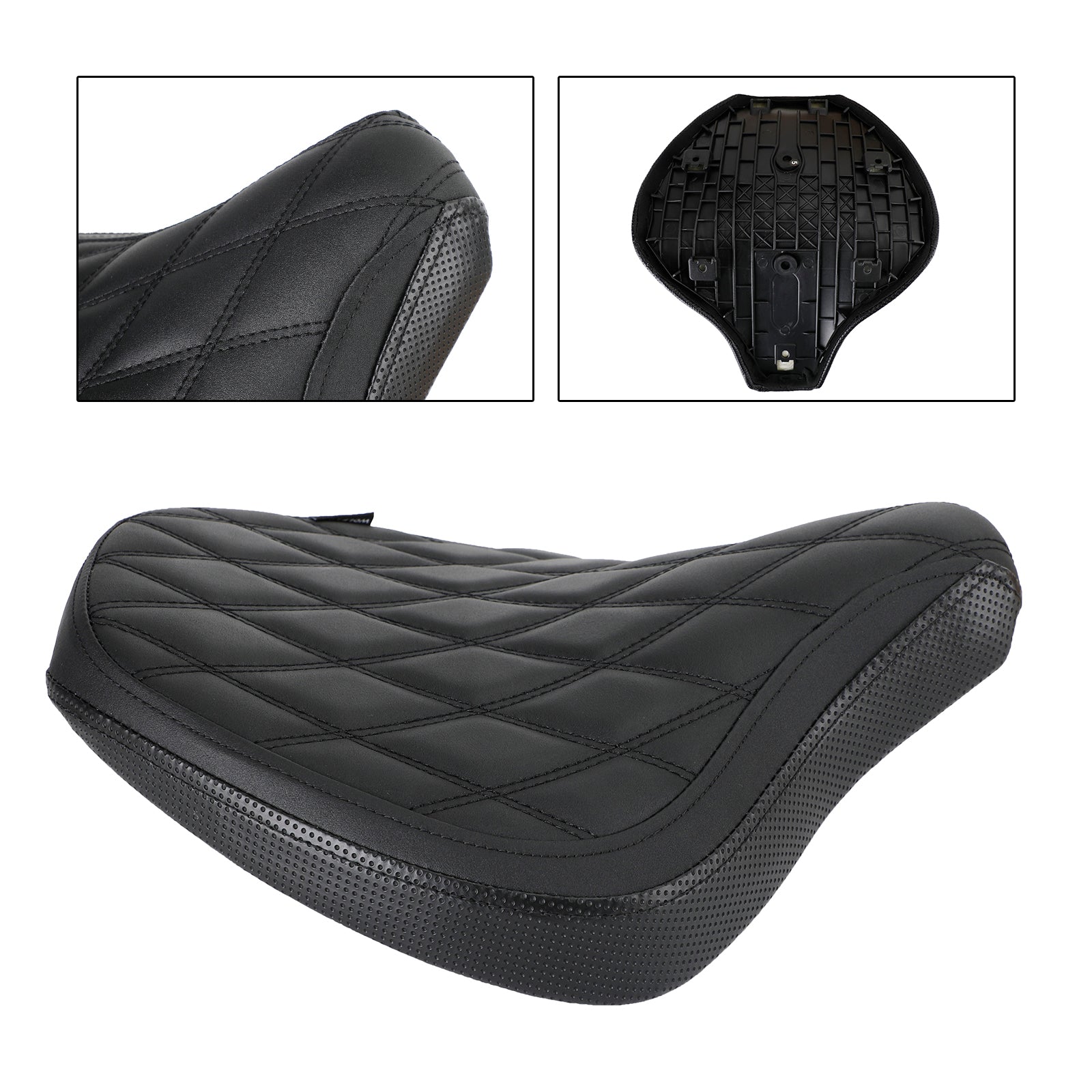 Front Driver Seat Raider Cushion Pu Diamond Black For Tr Bobber 17-22 2020 2021