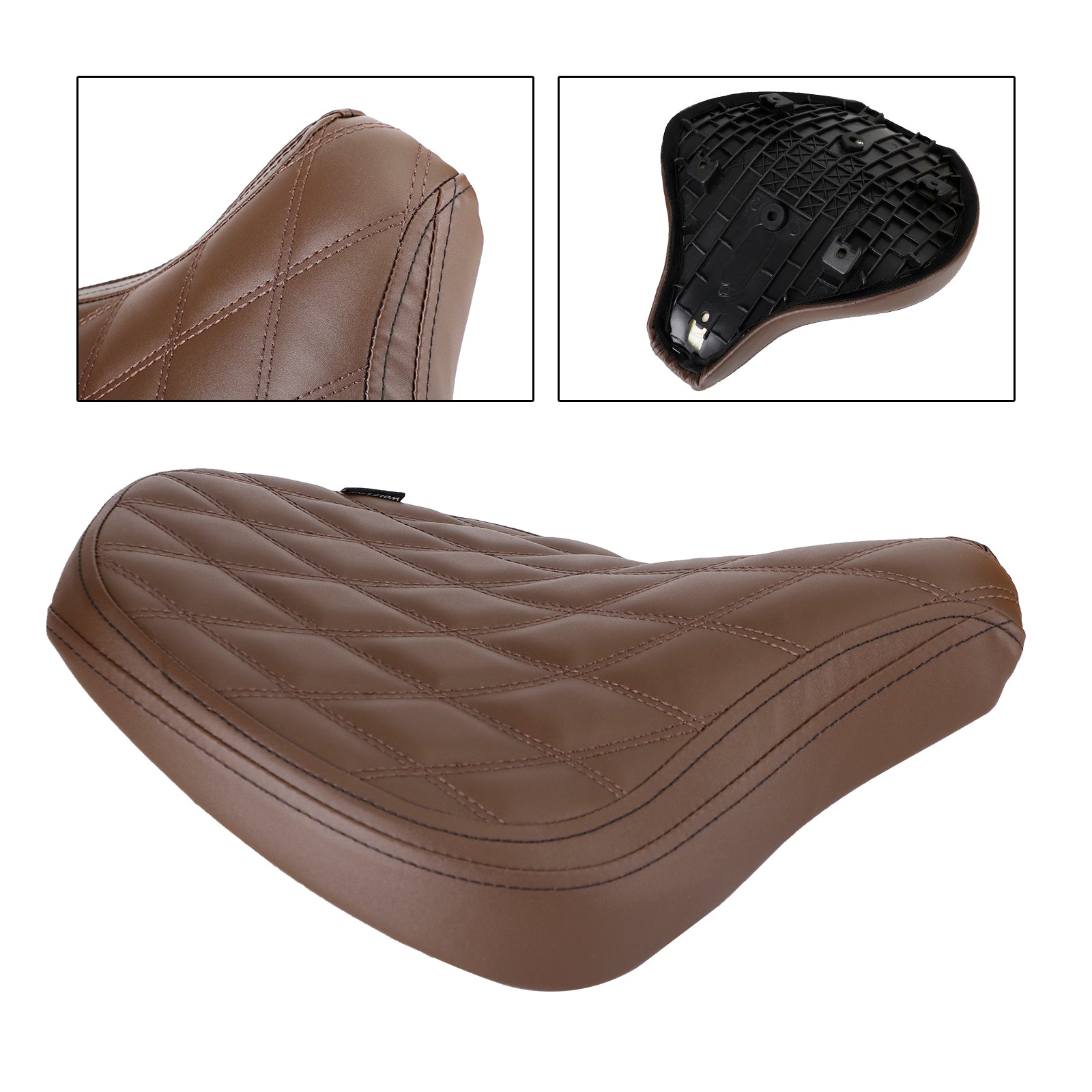 Front Driver Raider Seat Pillion Cushion Diamond Brown For Tr Bobber 17-22 2021