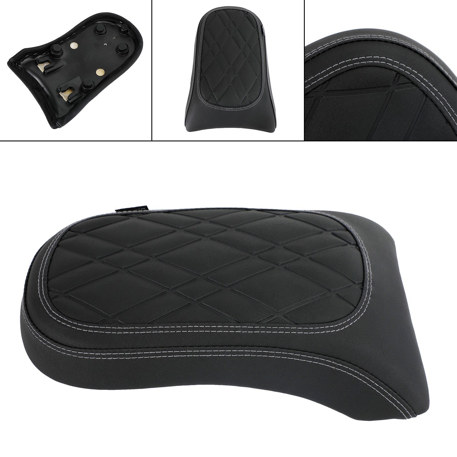 Rear Passenger Seat Pillion Saddle Flat Grid Black For Bmw R18 Bikes 2020-2022