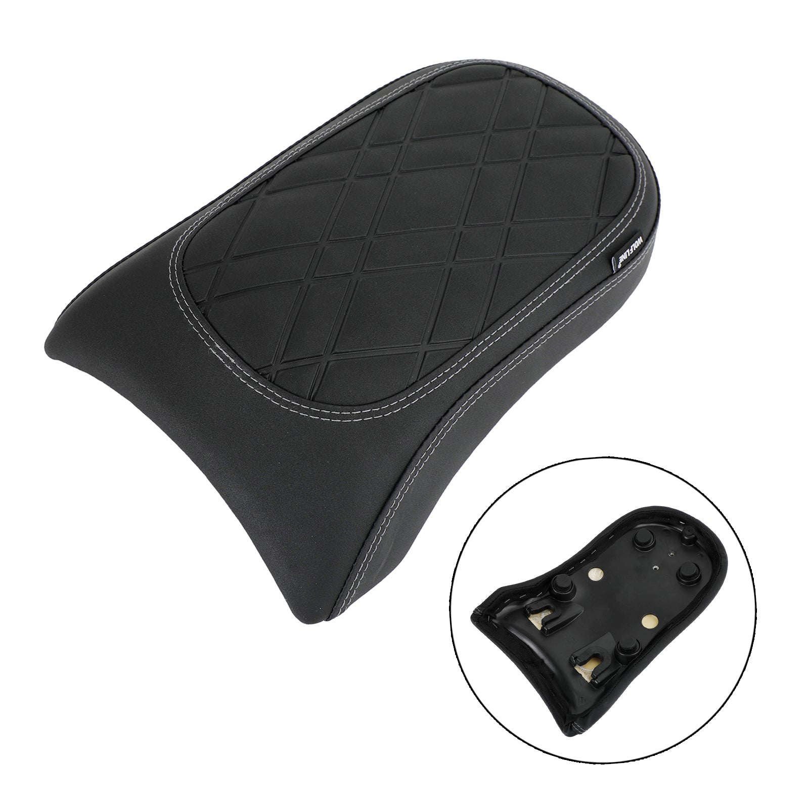 Rear Passenger Seat Pillion Saddle Flat Grid Black For Bmw R18 Bikes 2020-2022