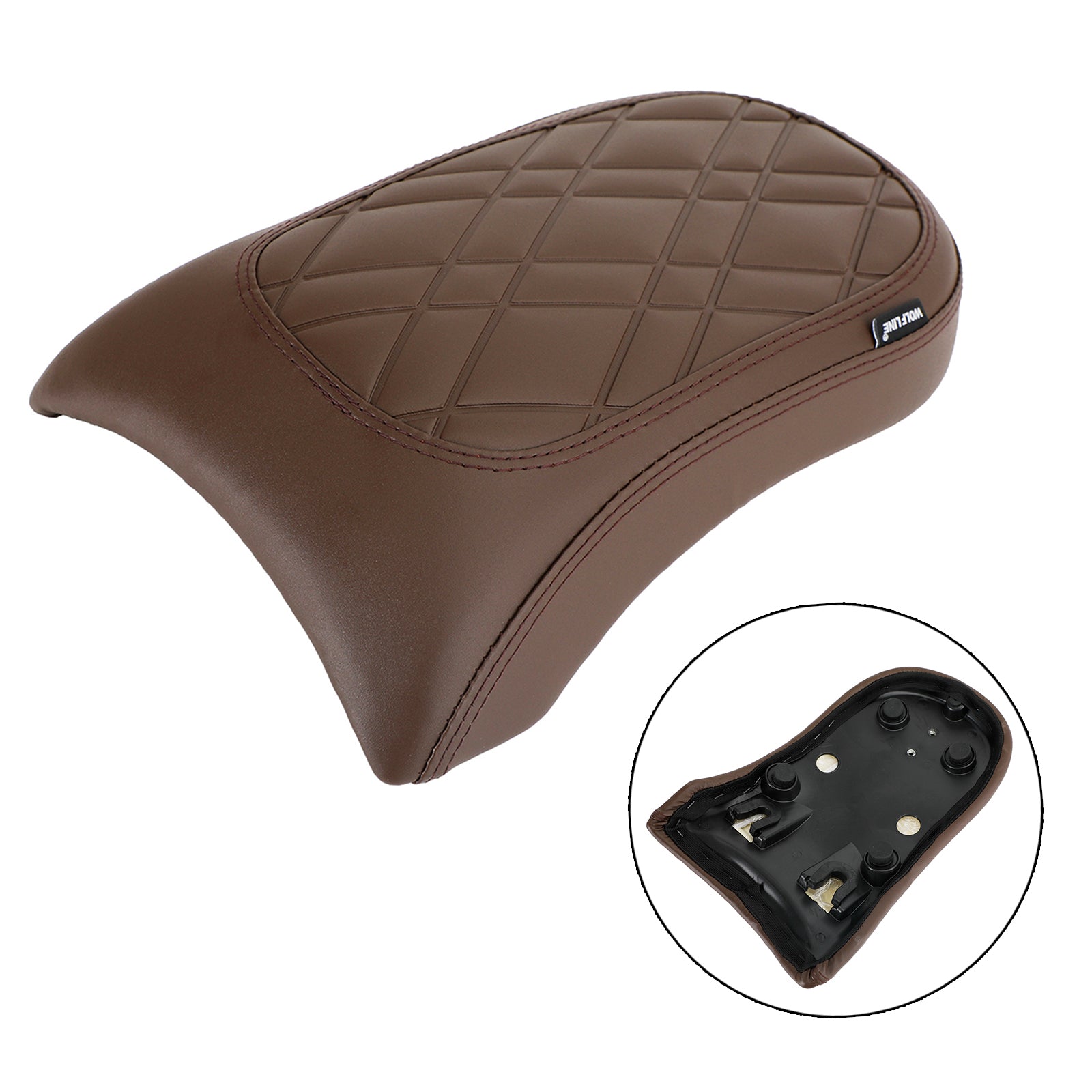 Rear Seat Passenger Cushion Flat Pu Brown Grid For Bmw R18 Bikes 2020-2022 2021