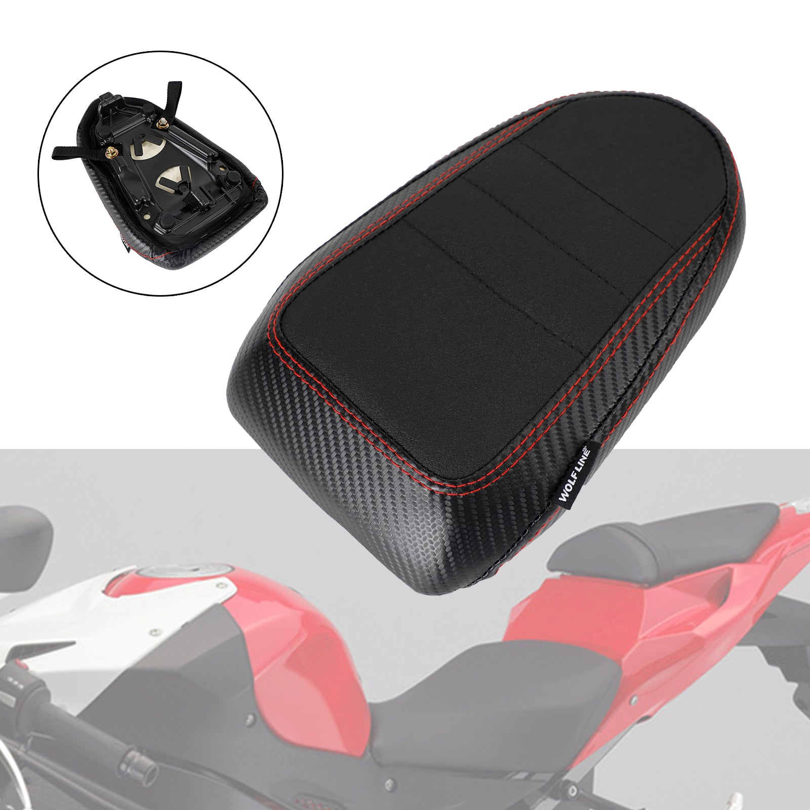 Asiento De Pasajero Trasero Sillín Plano Para Bmw S1000Rr 2019-2022 2020 2021