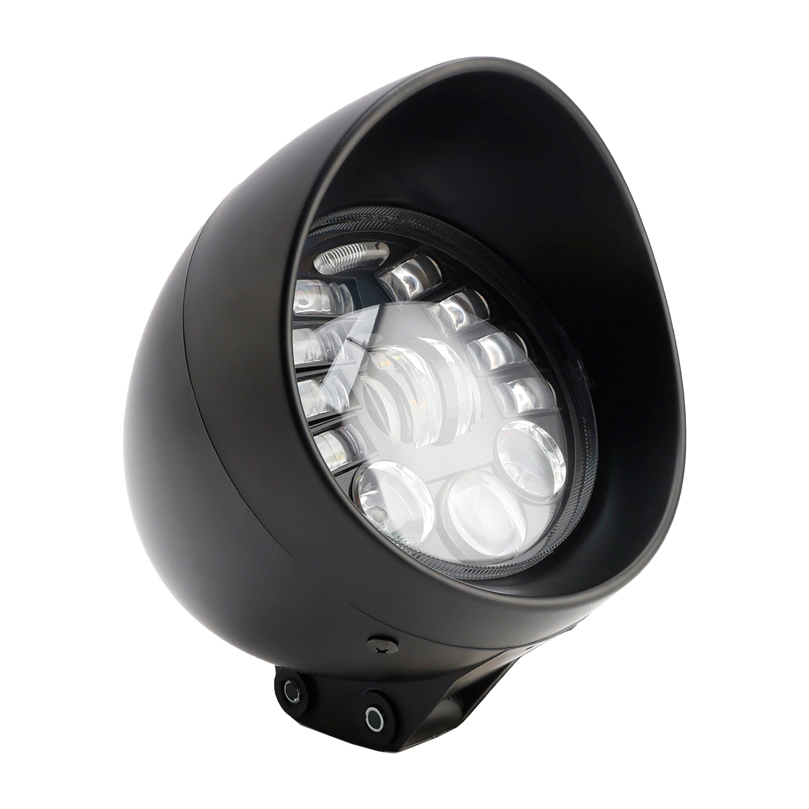 Multifunctional Beam Headlight Fog Lamp Custom Fits For Racer Bobber Chopper Chrome