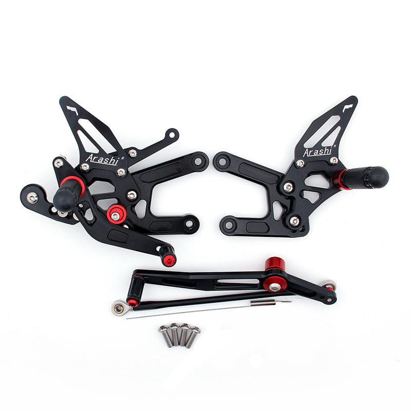 Estriberas traseras traseras ajustables para Yamaha YZF 600 R6 2006-2011 genéricas