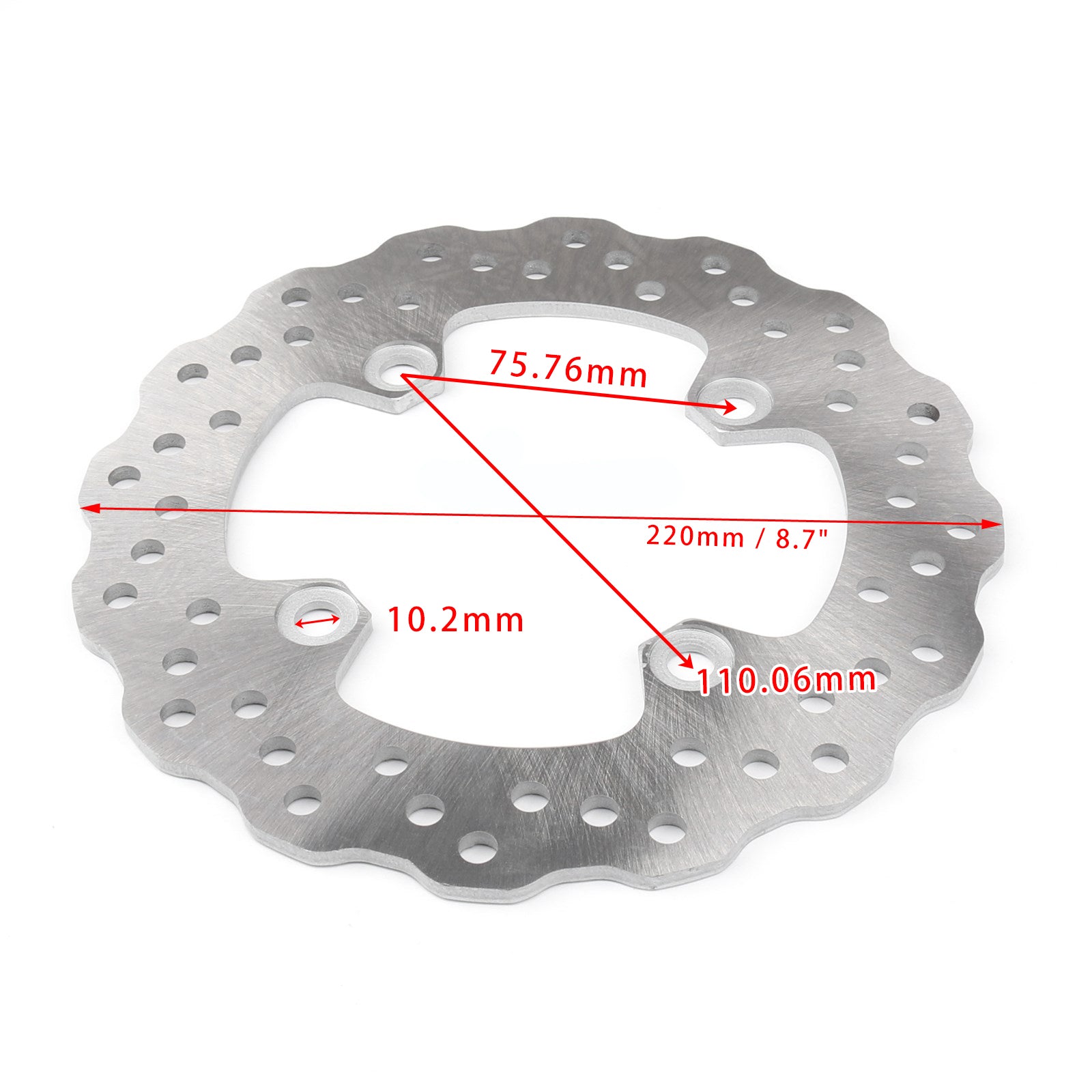 Rotor de freno de disco trasero para Kawasaki ZX 6R NINJA 636 ABS ER-6F ER-6N Z750 Genérico