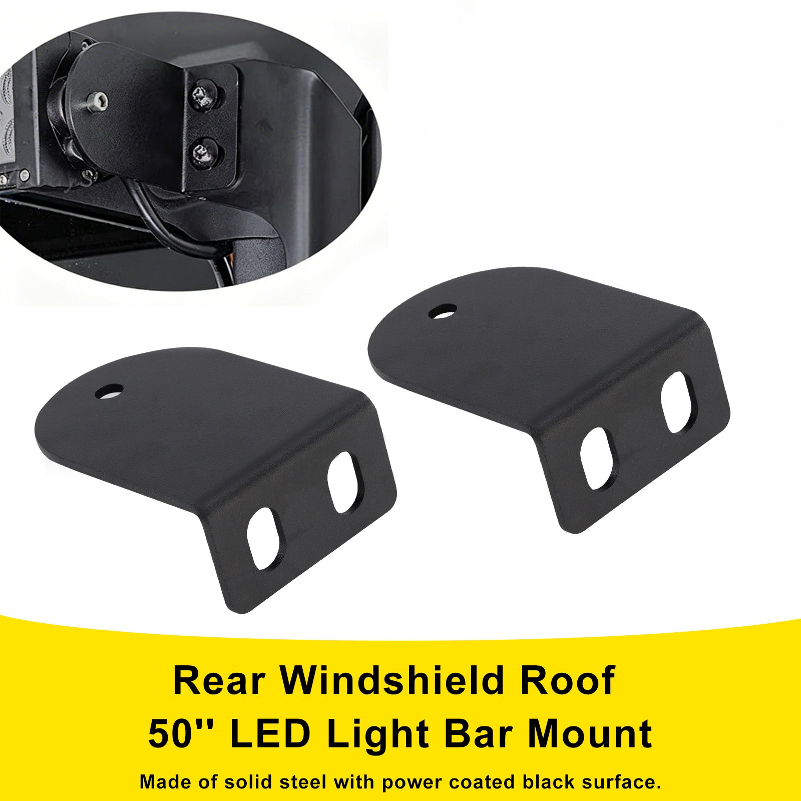 Rear Windshield Roof 50"LED Light Bar Mount For Can Am Defender 500/800/1000
