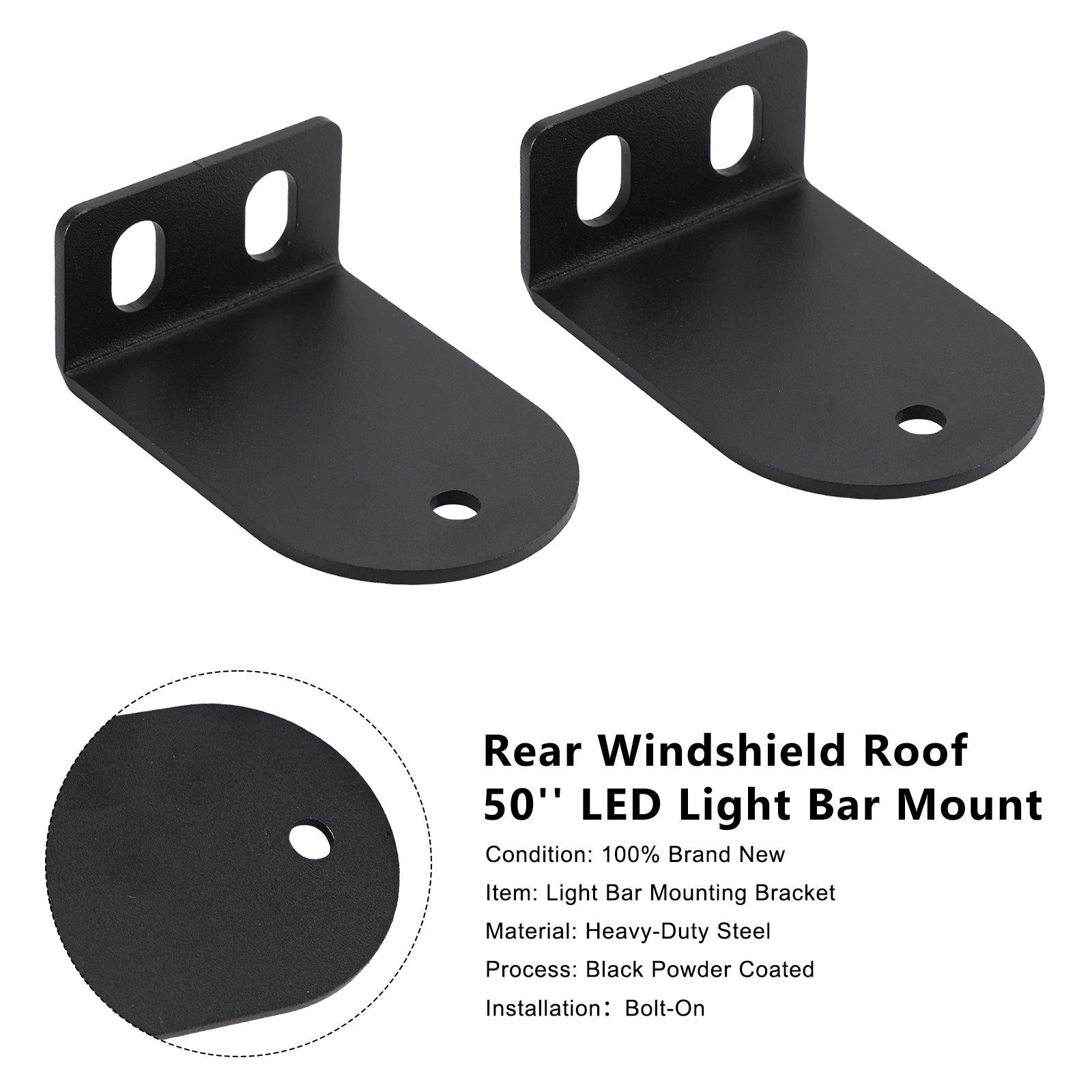 Rear Windshield Roof 50"LED Light Bar Mount For Can Am Defender 500/800/1000