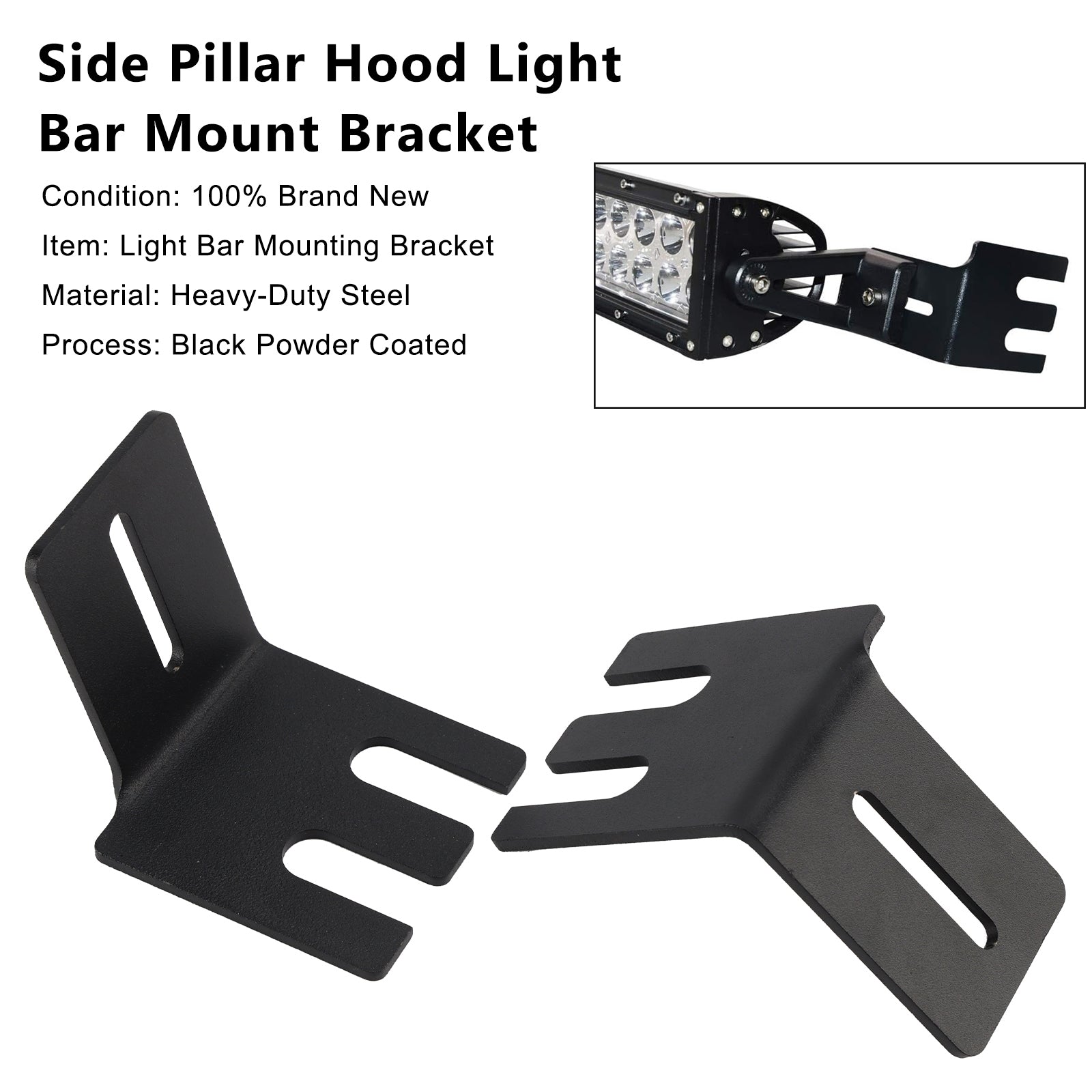 2014+ Honda Pioneer 700 1000 Side Pillar Hood Light Bar Mount Bracket
