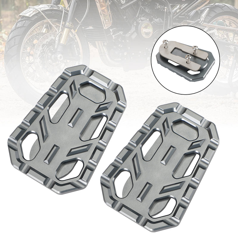 Triumph Scrambler 1200 Tiger Silver Pair Cnc Foot Peg Enlarge Footpegs Pedal