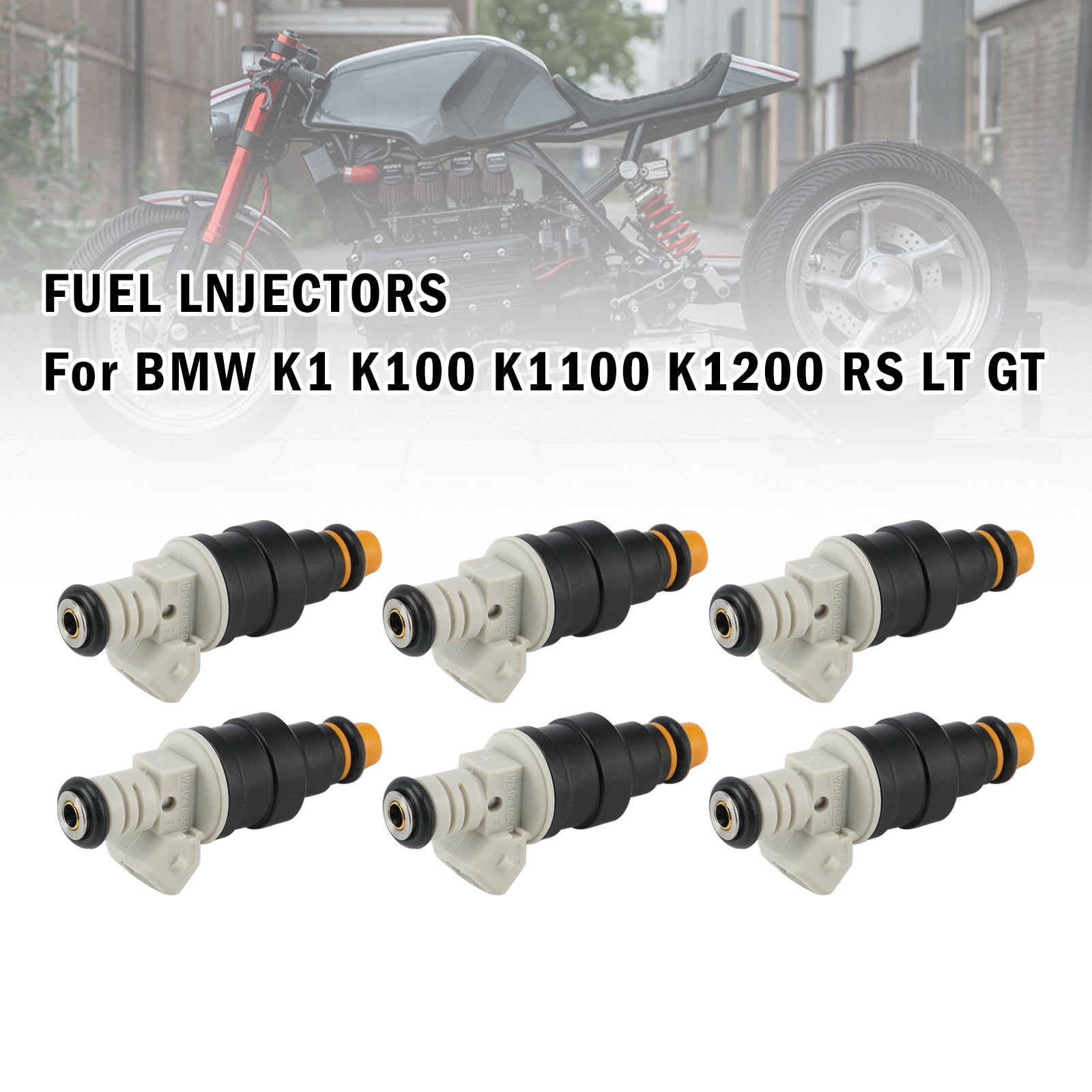 6 uds inyector de combustible para motocicleta 0280150705 para BMW K1 K100 K1100 K1200 RS LT GT