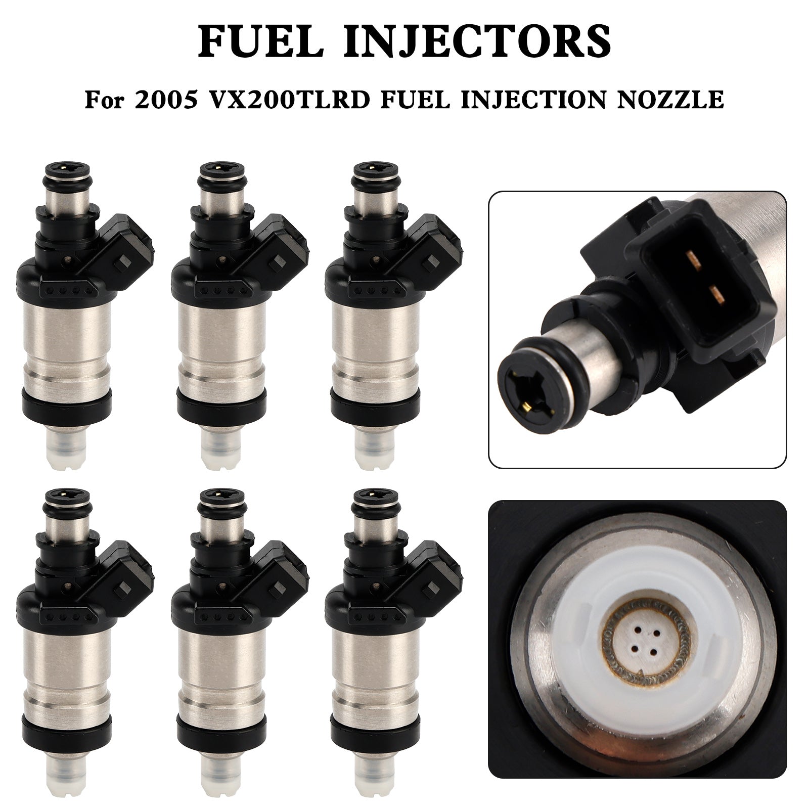 6PCS Yamaha 150/200/225 HP 2 Stroke Fuel Injector 65L-13761-00-00