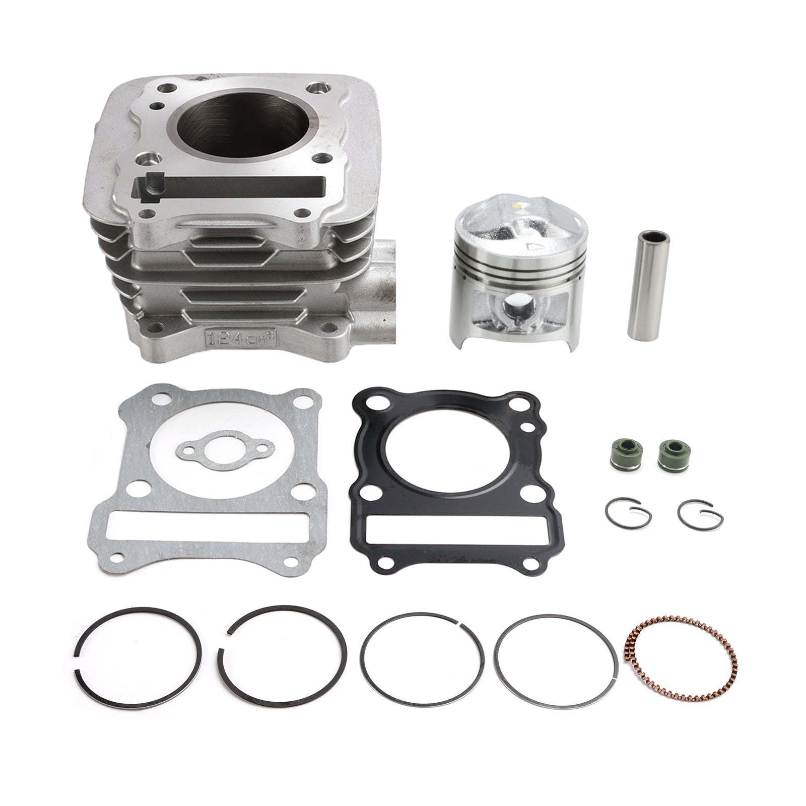 125cc Cylinder Domed Piston Kit For Suzuki GN 125 1994-2001 GS 125 1982-1999