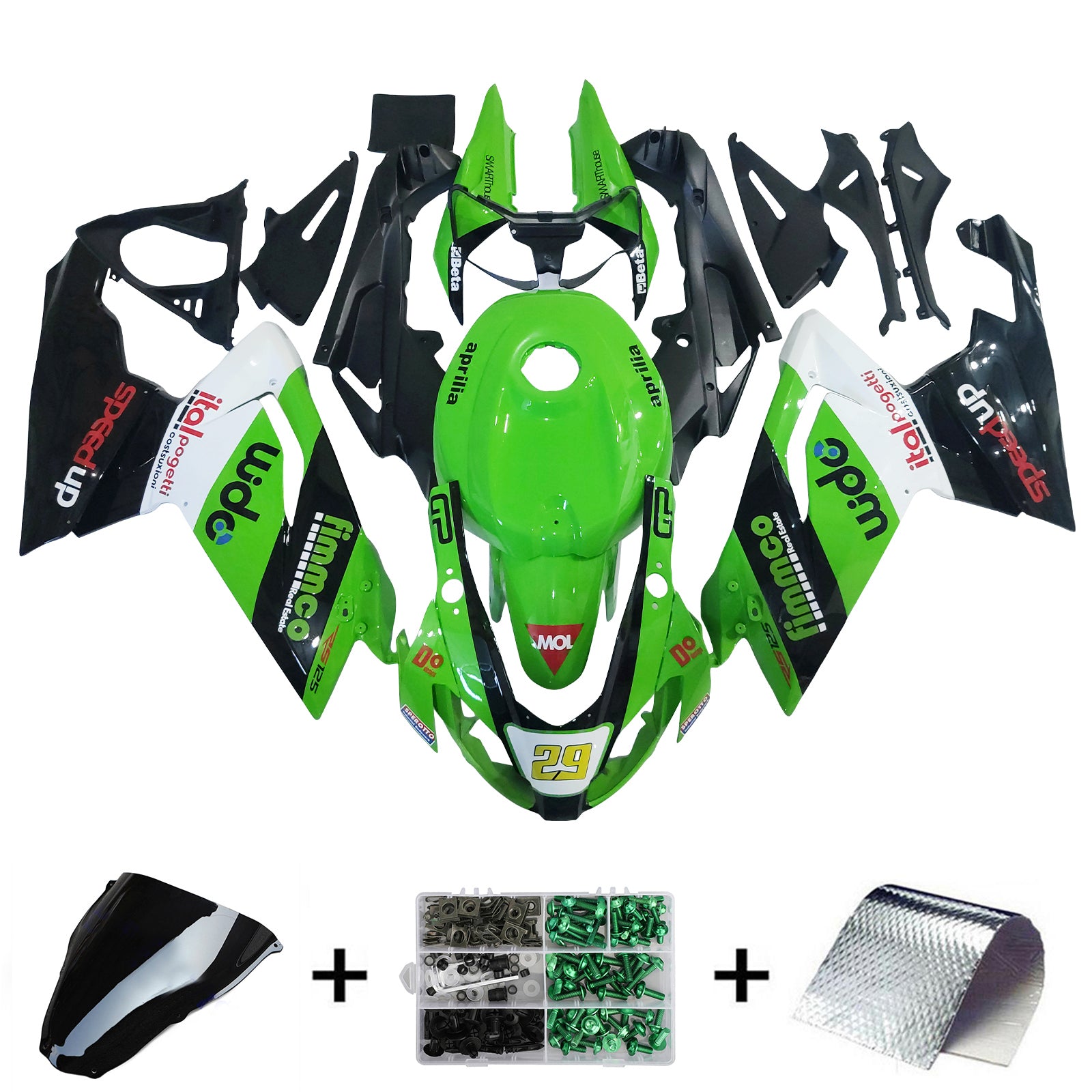 Amotopart Aprilia RS125 2006-2011 Fairing Kit Bodywork Plastic ABS