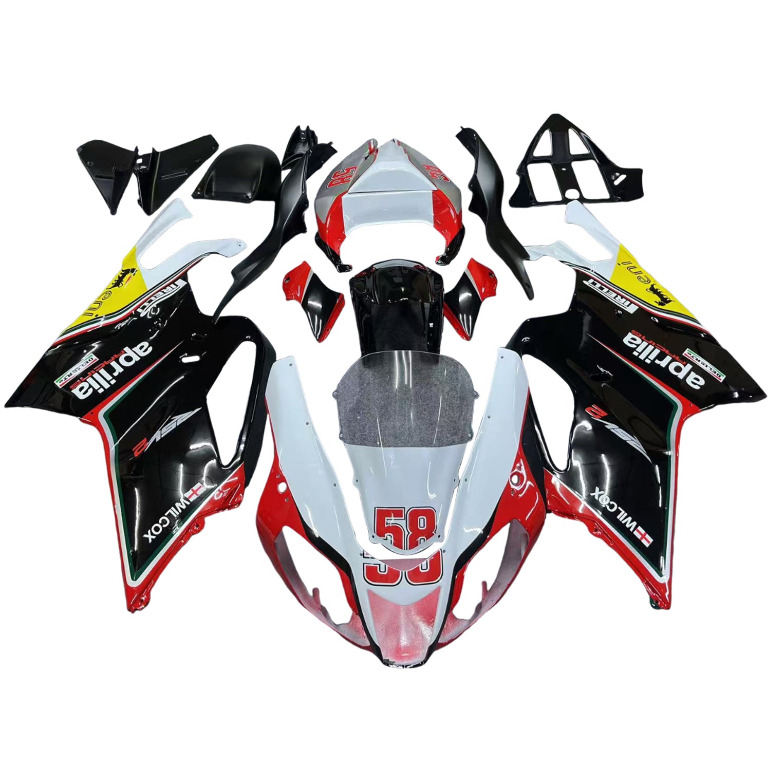 Amotopart Aprilia RSV1000 2003-2006 Fairing Kit Bodywork Plastic