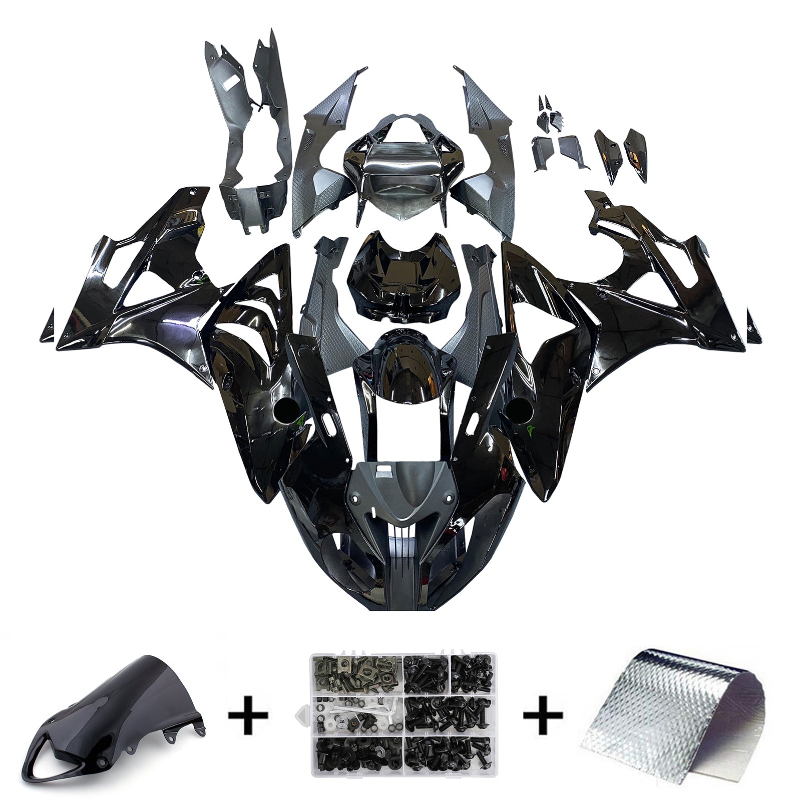 Fairings for 2009-2014 BMW S1000RR Black BMW  Generic