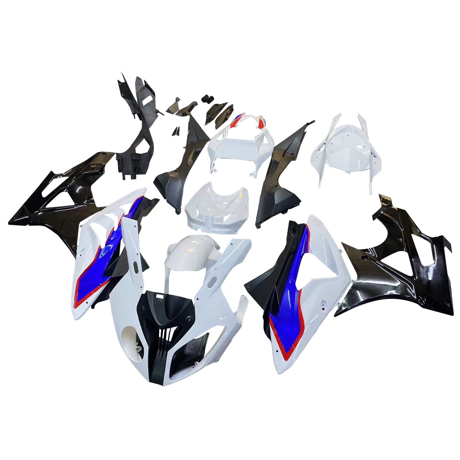 Fairings for 2009-2014 BMW S1000RR White Blue SRR  Generic