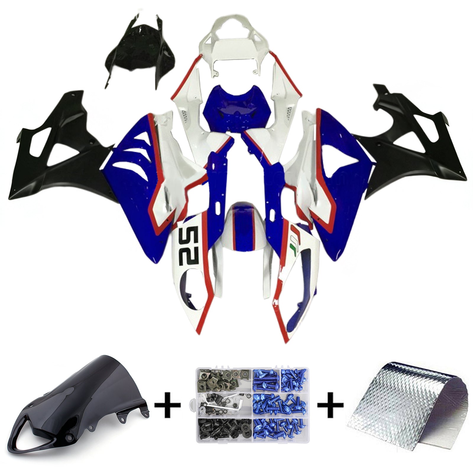 Amotopart BMW S1000RR 2009-2014 페어링 키트 차체 플라스틱 ABS