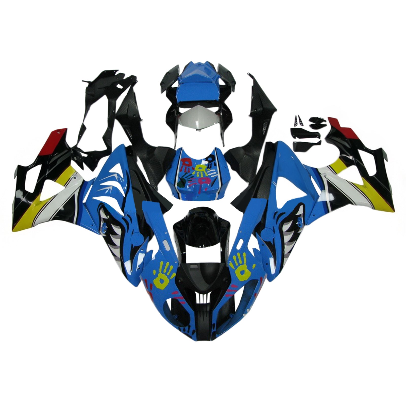 Amotopart BMW S1000RR 2009-2014 페어링 키트 차체 플라스틱 ABS