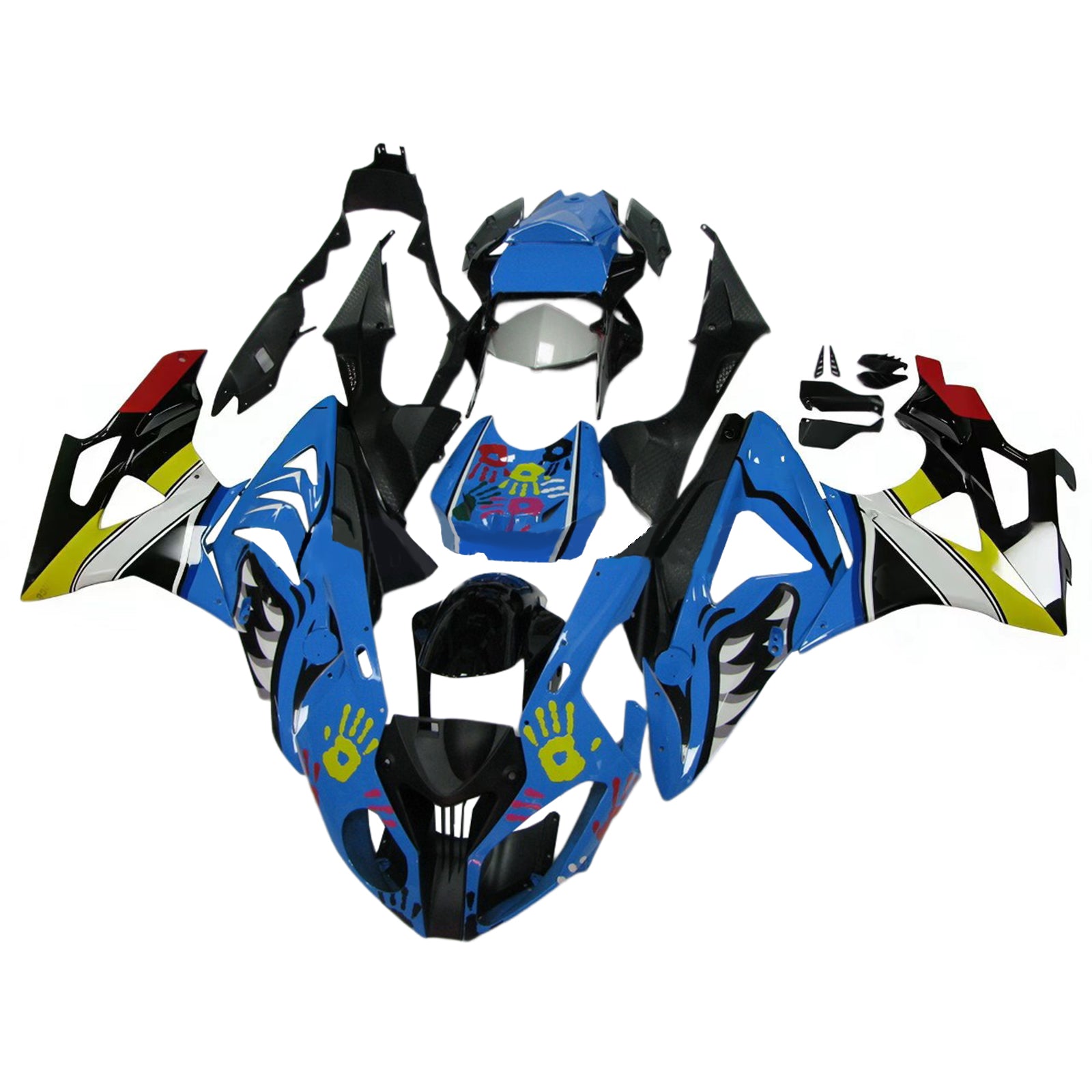 Amotopart BMW S1000RR 2009-2014 페어링 키트 차체 플라스틱 ABS