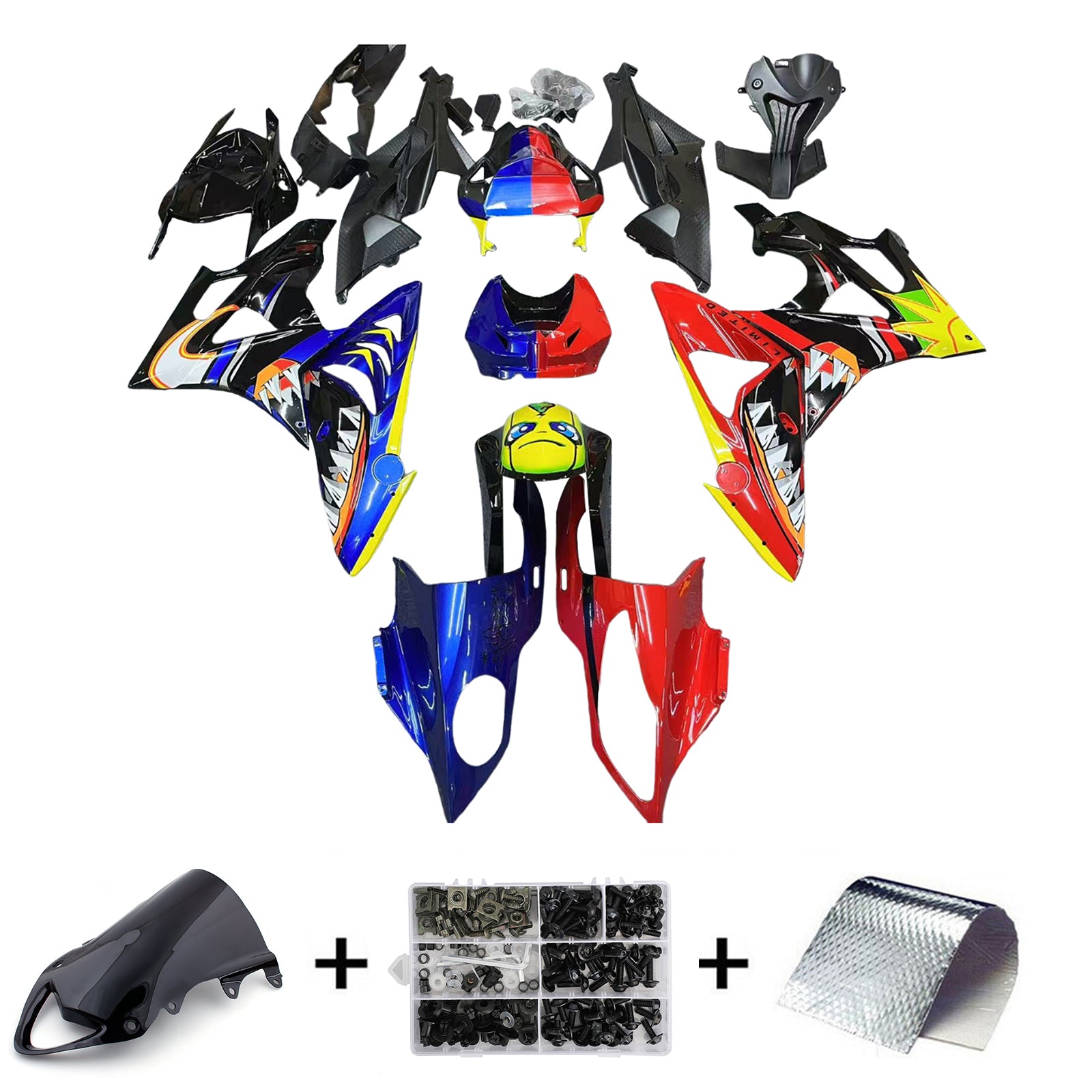 BMW S1000RR 2009-2014 Fairing Kit هيكل السيارة بلاستيك ABS