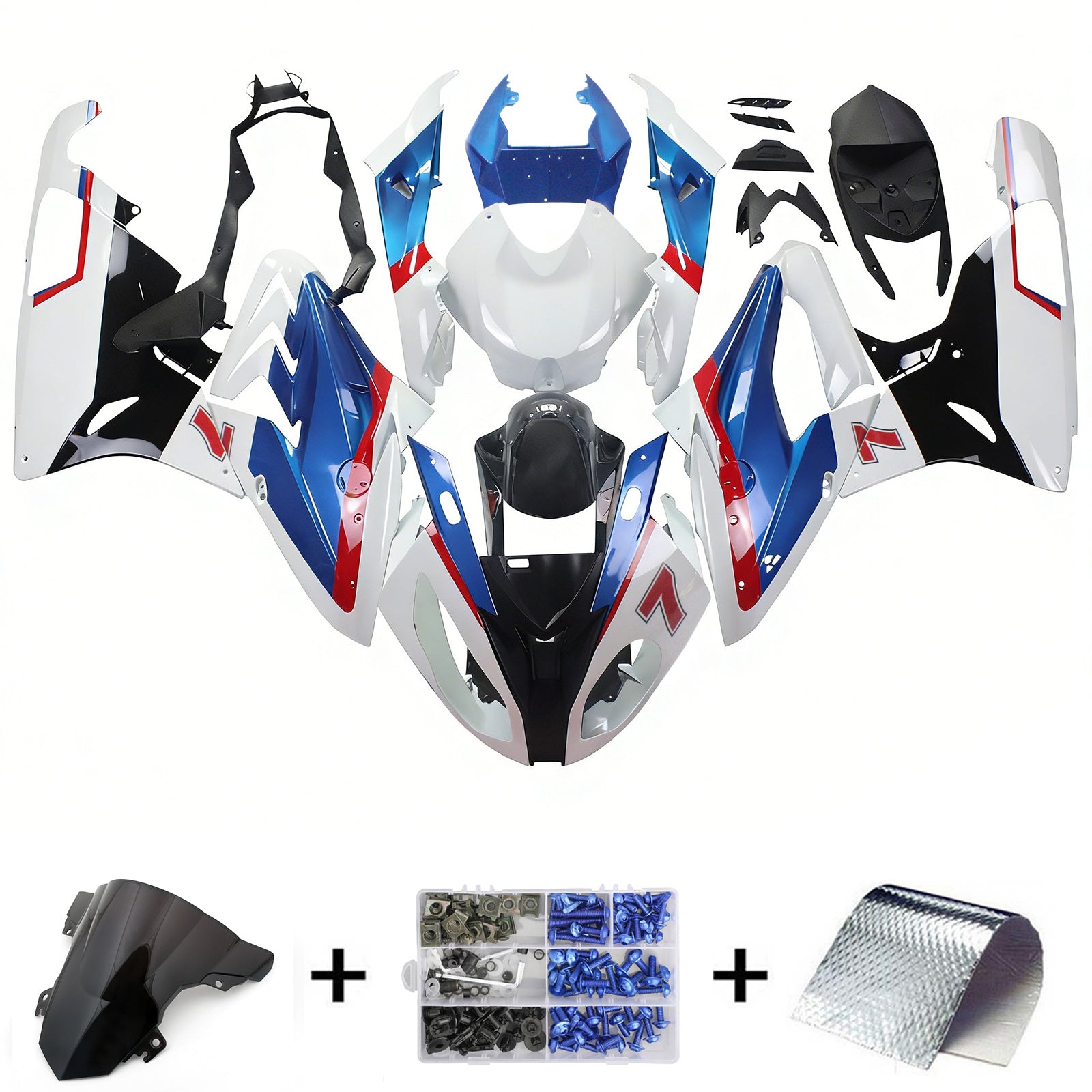 Injection Fairing Kit Bodywork Plastic ABS fit For BMW S1000RR 2015-2016 Generic