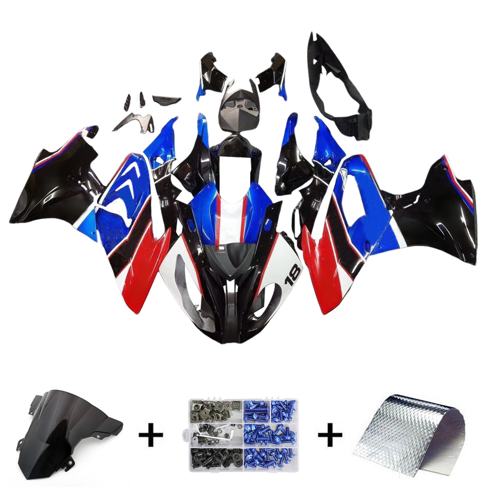 아모토파트 BMW S1000RR 2015-2016 페어링 키트 차체 플라스틱 ABS