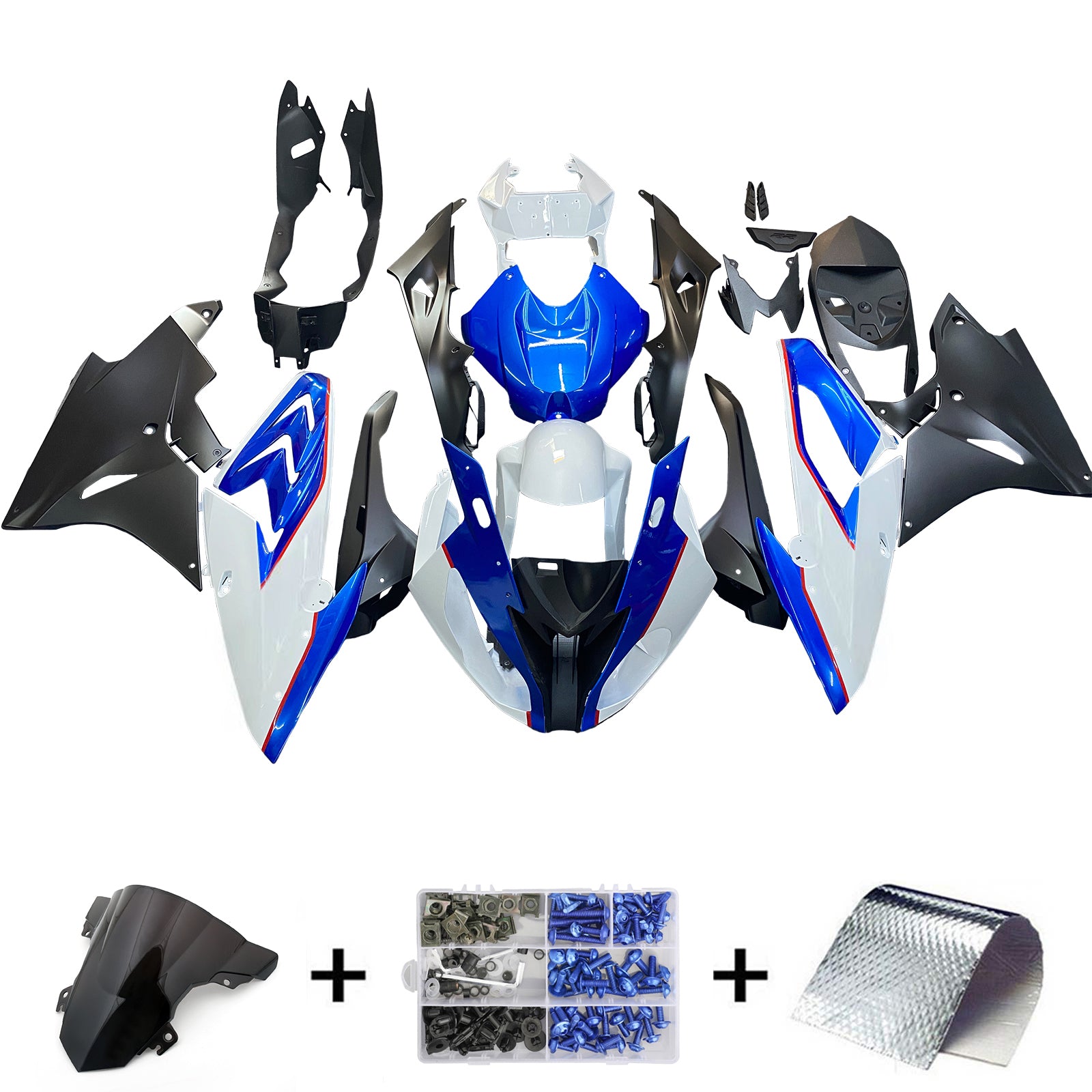 Injection Fairing Kit Bodywork Plastic ABS fit For BMW S1000RR 2017-2018 Generic