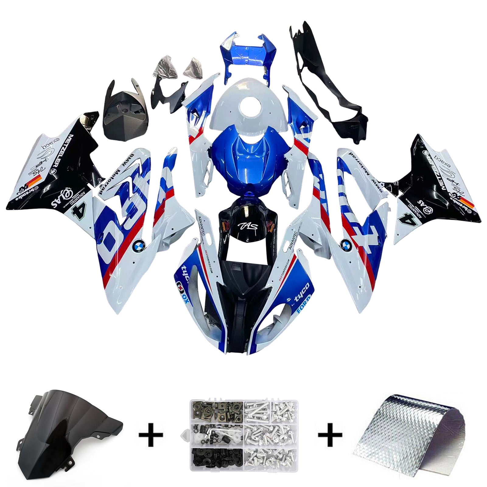Amotopart BMW S1000RR 2017-2018 Fairing Kit Bodywork Plastic ABS