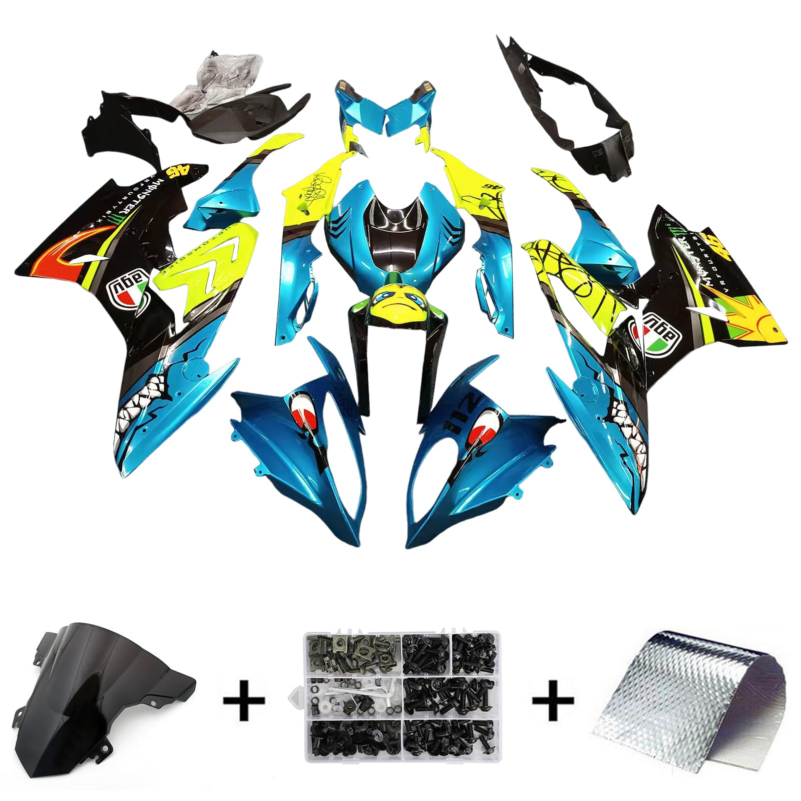 Amotopart BMW S1000RR 2017-2018 Fairing Kit Bodywork Plastic ABS
