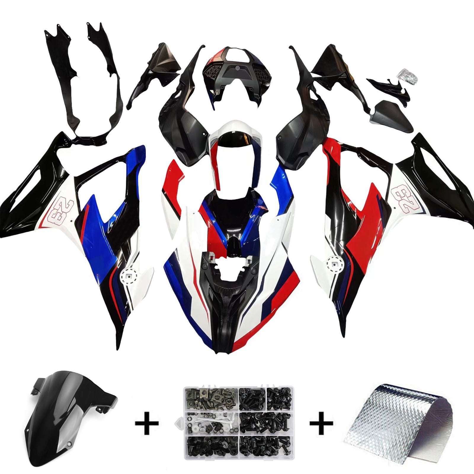 Amotopart BMW M1000RR S1000RR 2019-2022 Fairing Kit Bodywork Plastic ABS
