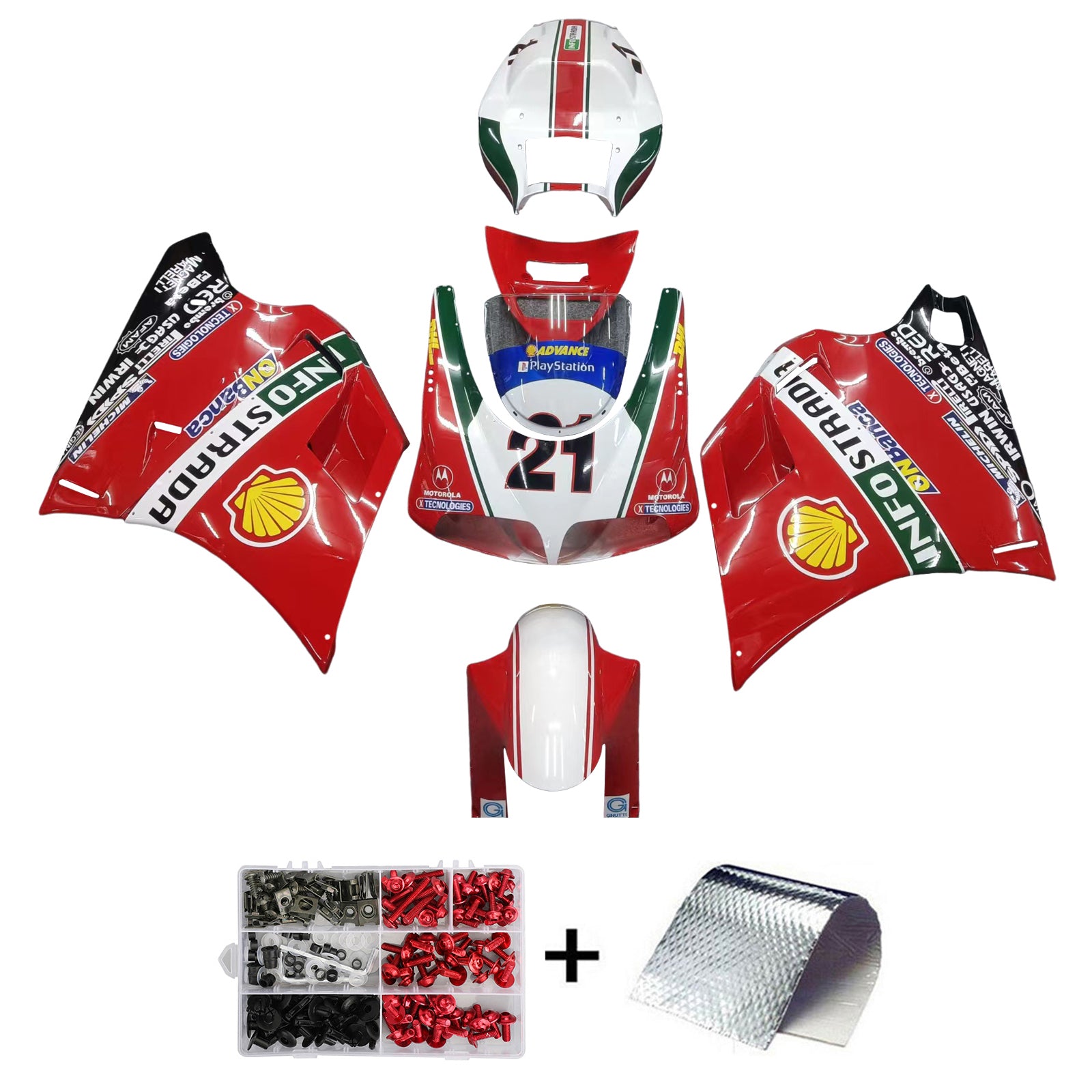 Fairing Kit Bodywork ABS fit For Ducati 996 748 1996-2002 Generic