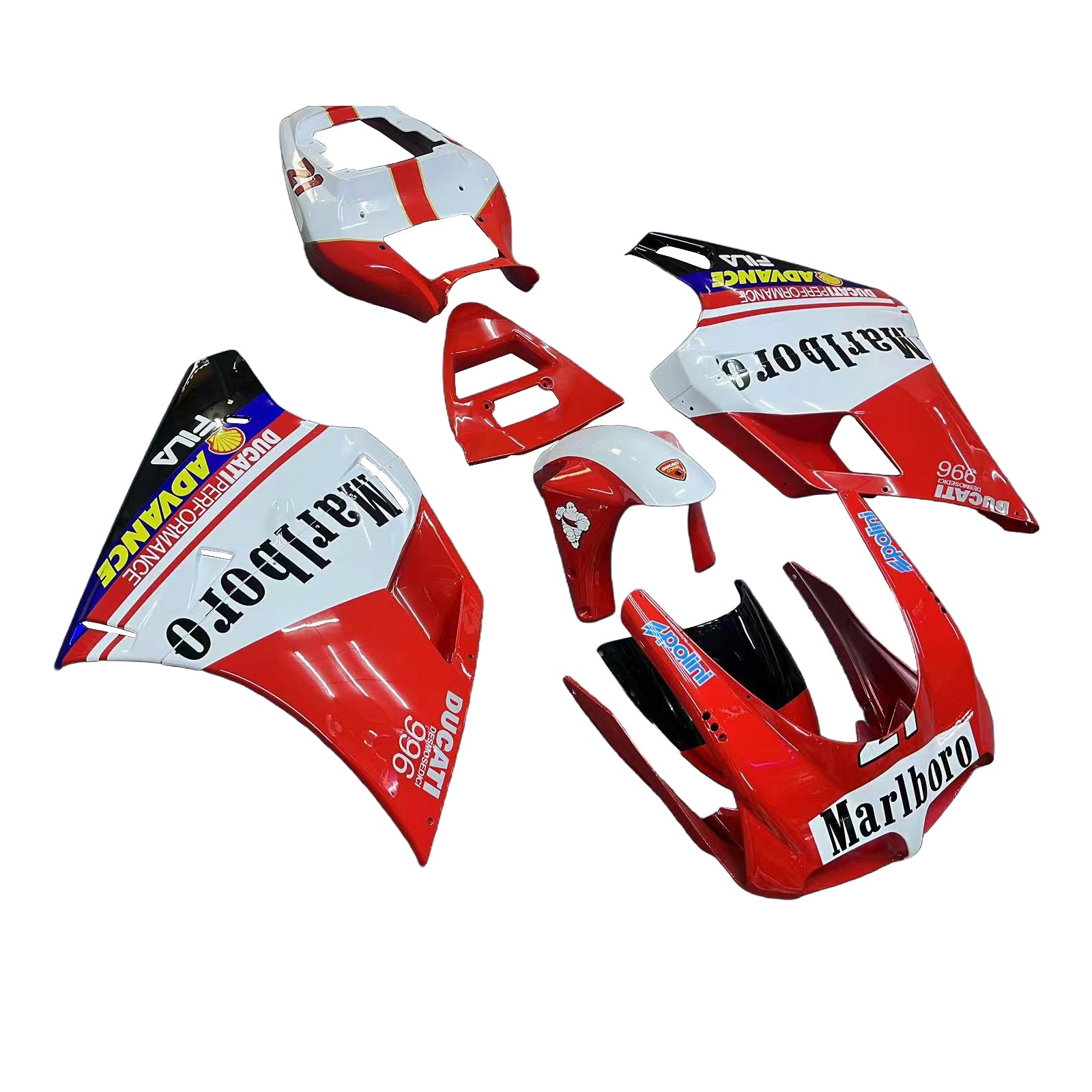 Amotopart Ducati 996 748 1996-2002 Fairing Kit Bodywork ABS