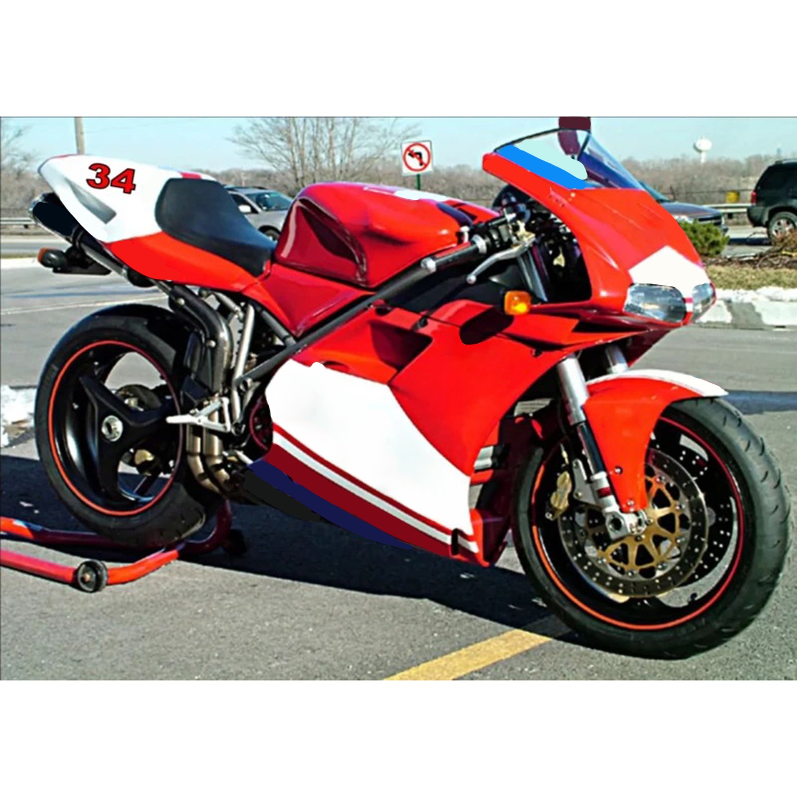 Amotopart Ducati 996 748 1996-2002 Fairing Kit Bodywork ABS