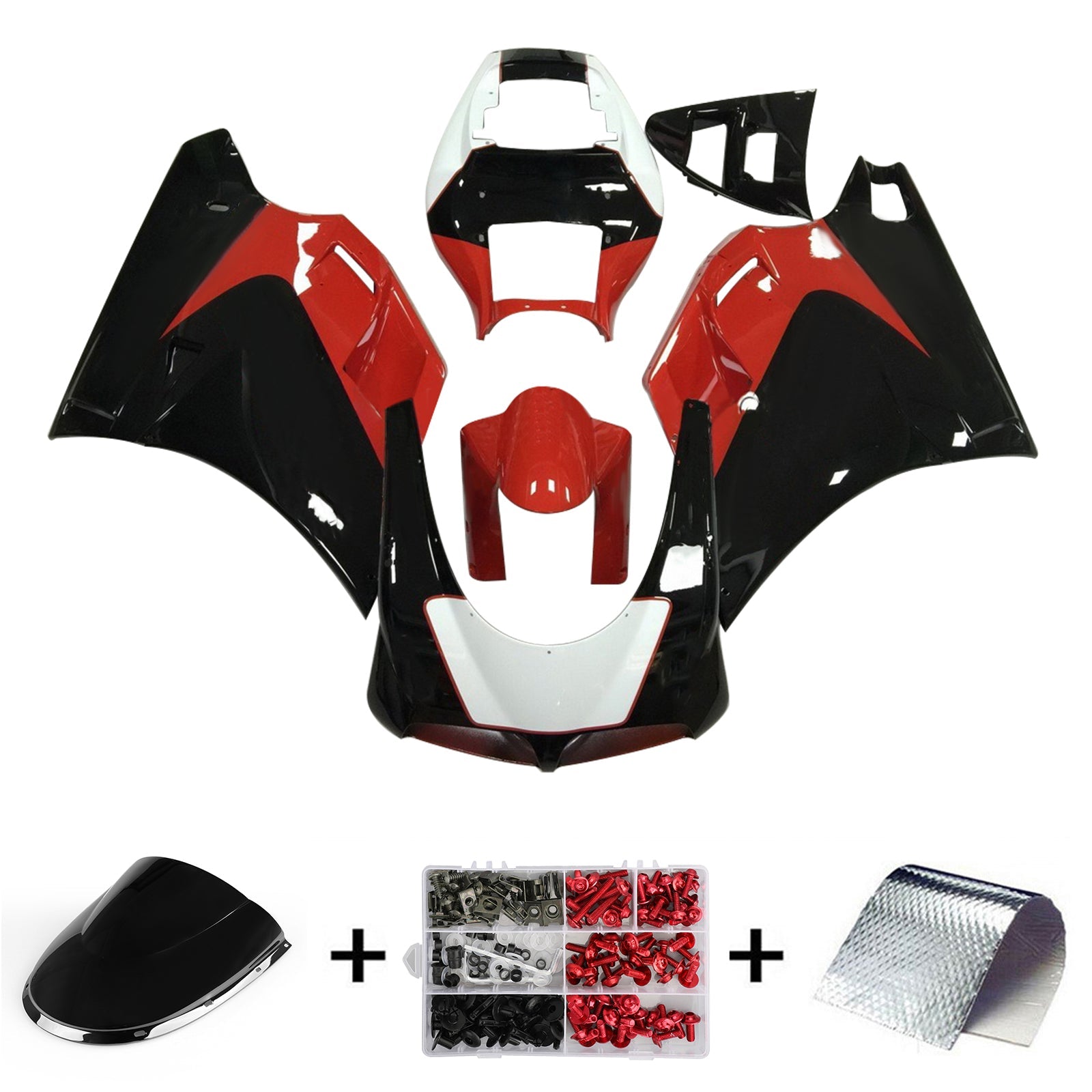 Amotopart Ducati 996 748 1996-2002 Fairing Kit Bodywork ABS