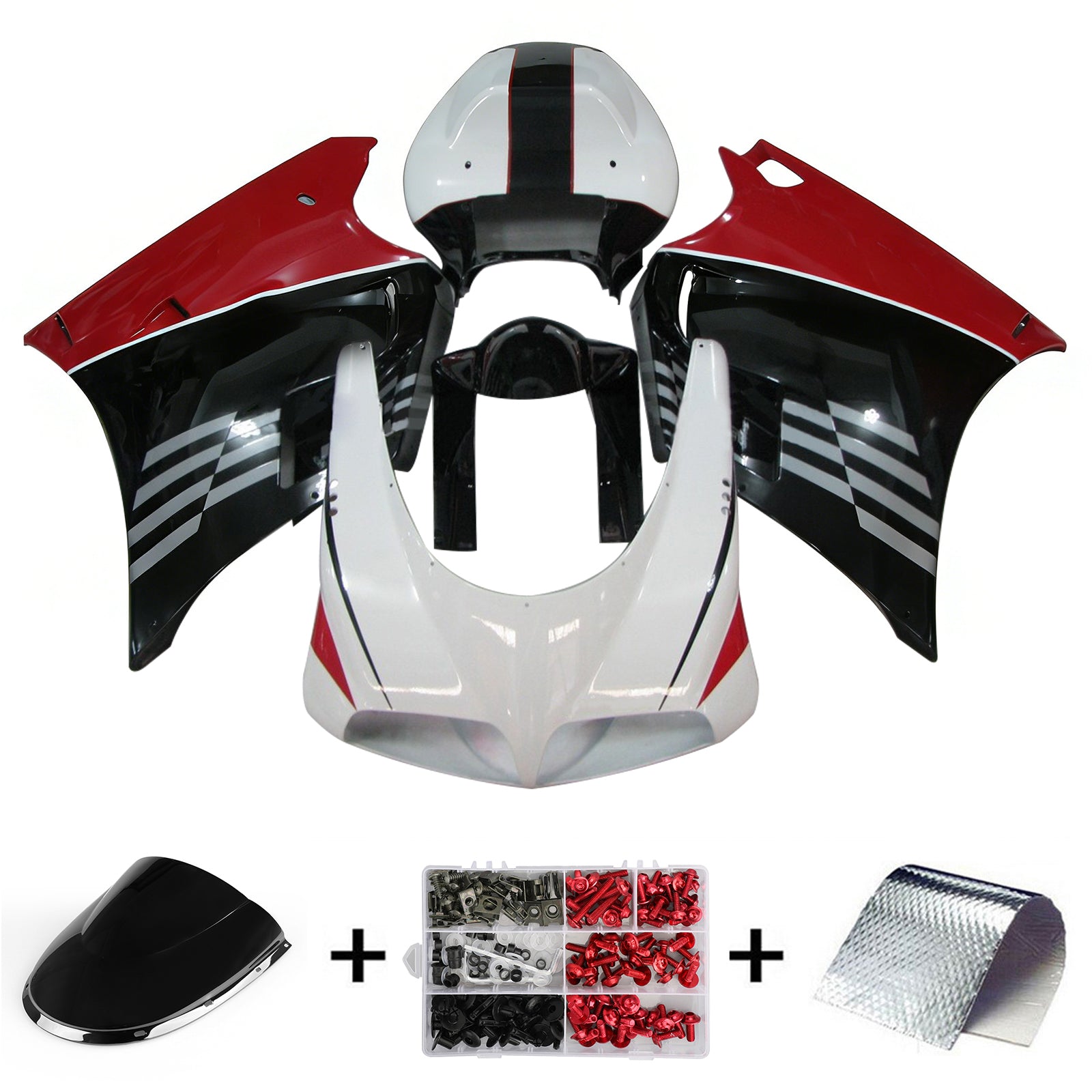 Amotopart Ducati 996 748 1996-2002 Fairing Kit Bodywork ABS