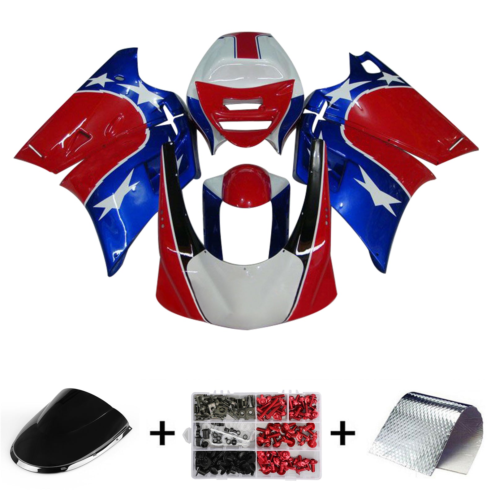 Amotopart Ducati 996 748 1996-2002 Fairing Kit Bodywork ABS