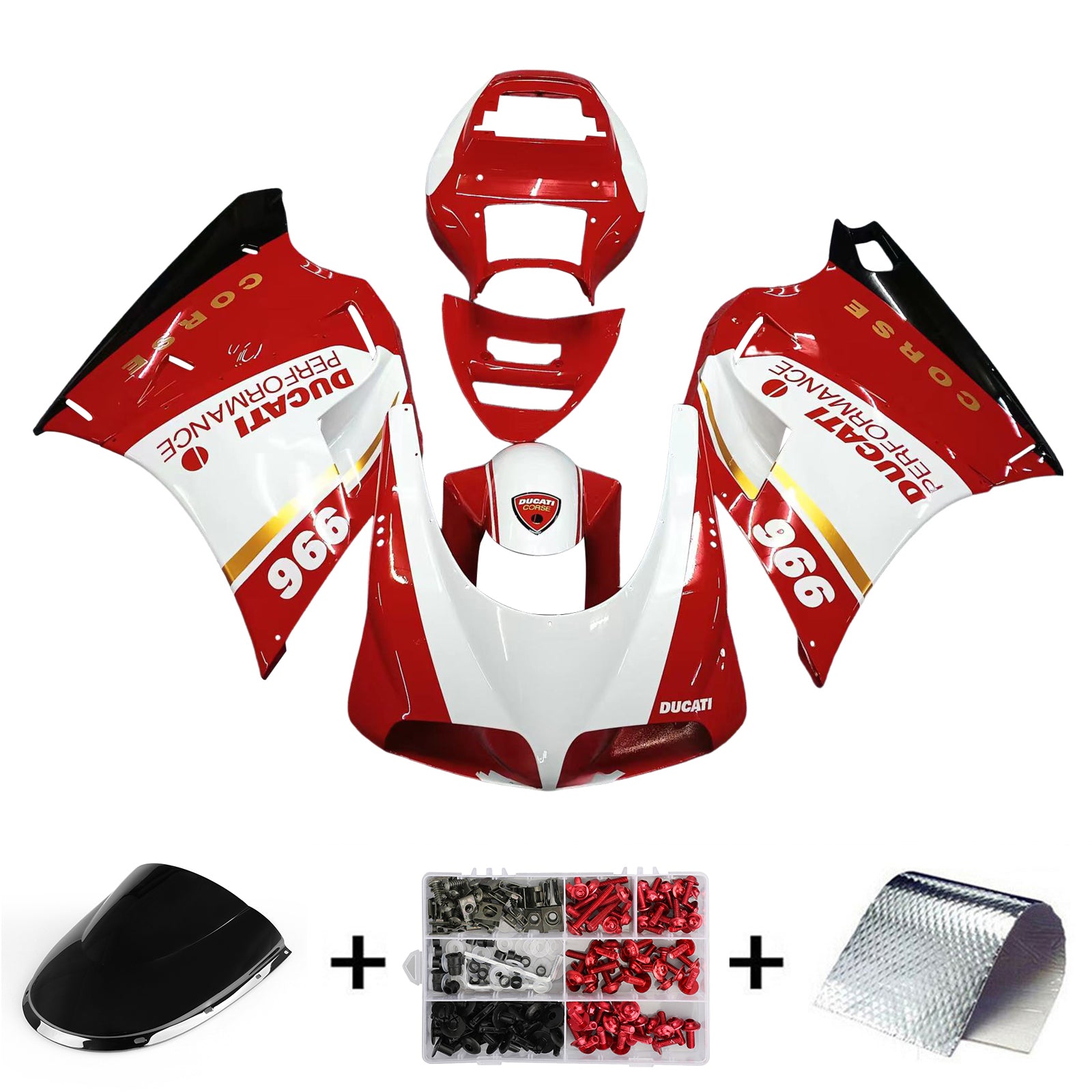 Amotopart Ducati 996 748 1996-2002 Kit Carenado Carrocería ABS